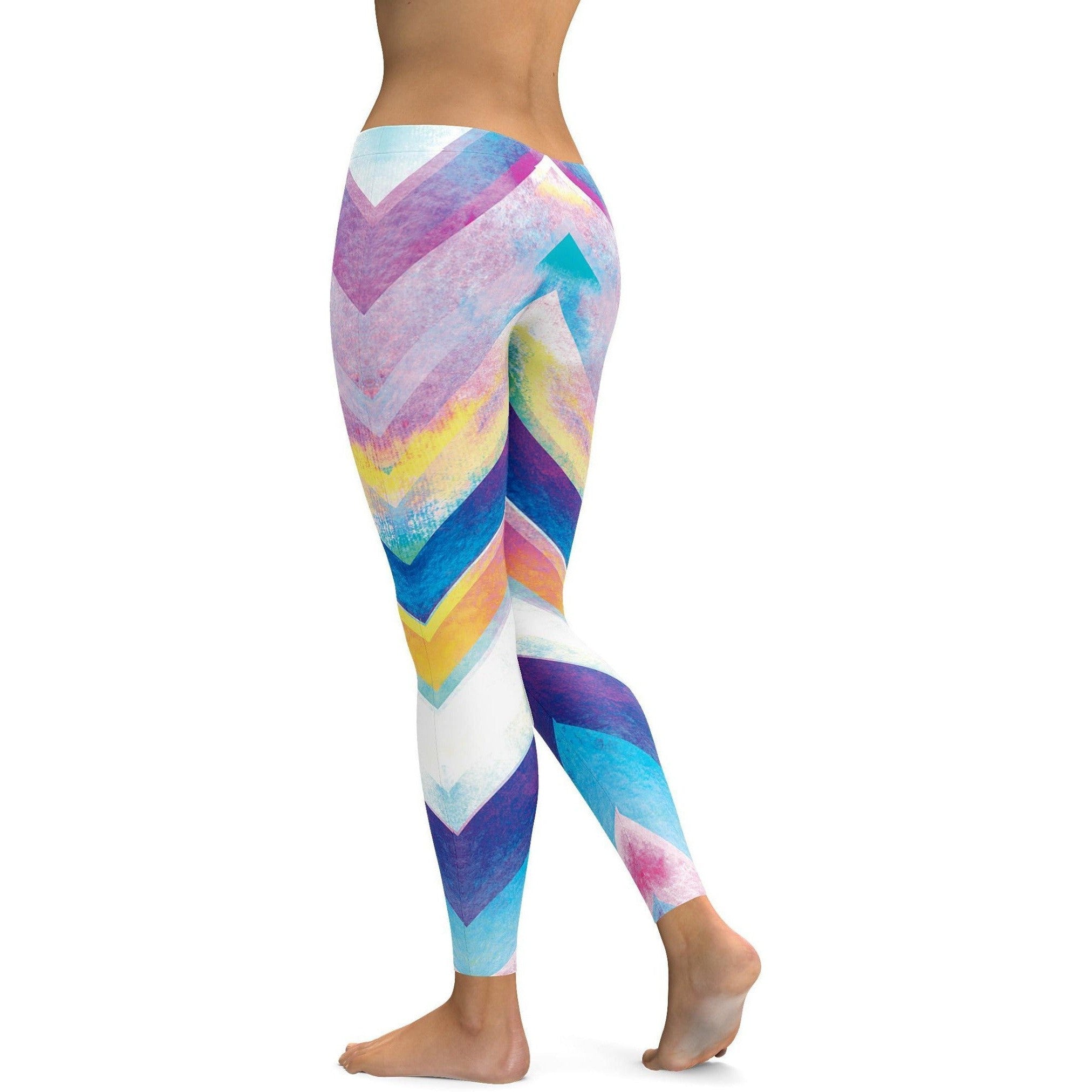 Zigzag Striped Leggings | Gearbunch