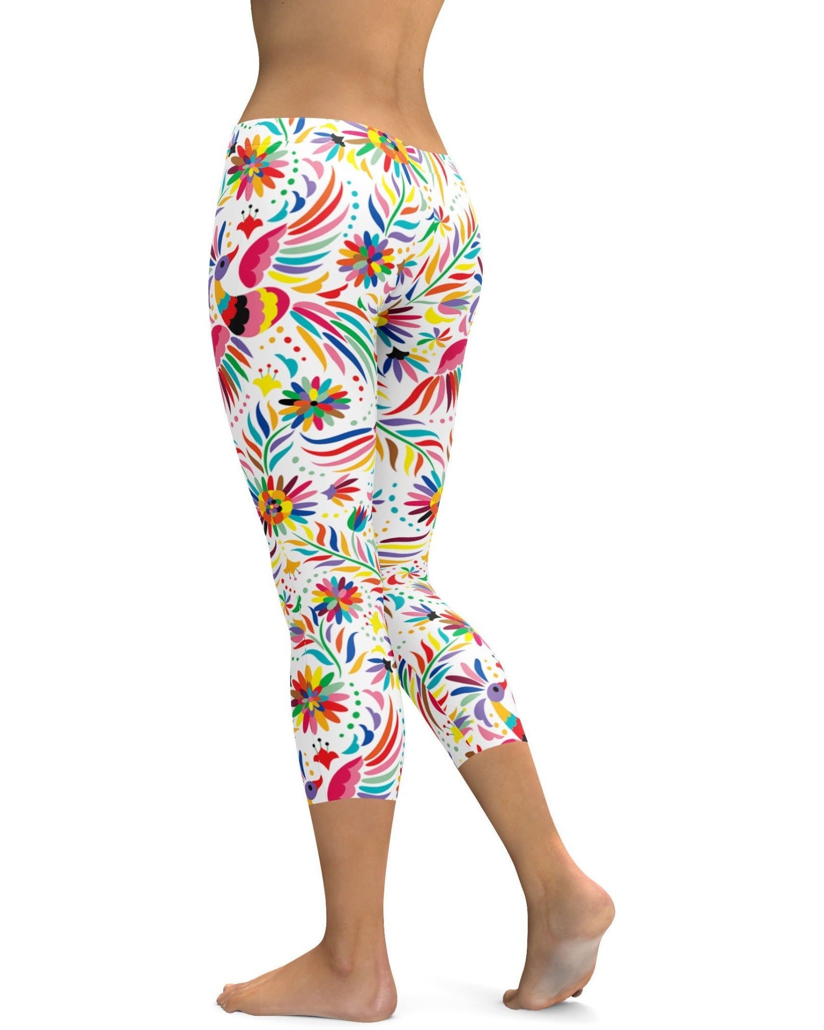 Mexican Colorful Pattern Capris - GearBunch