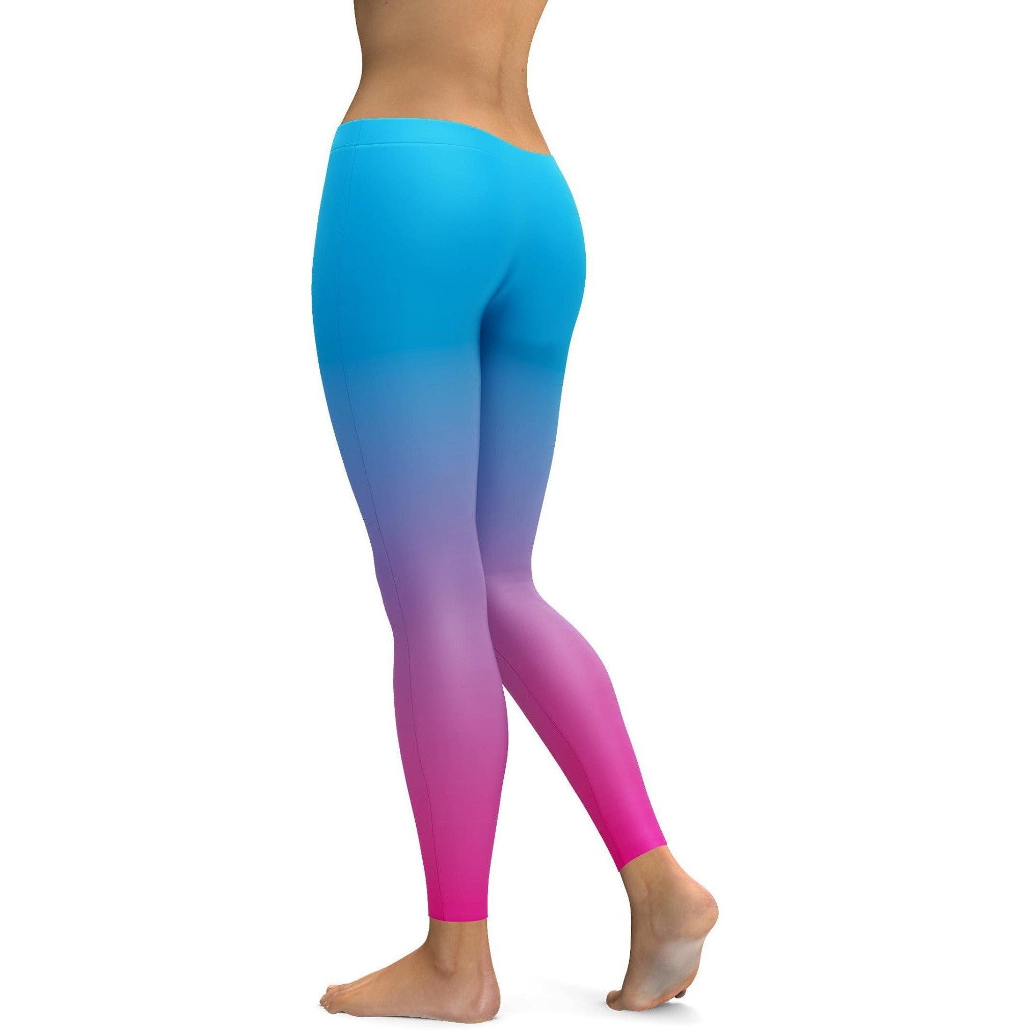 Ombre Blue to Pink Leggings | GearBunch