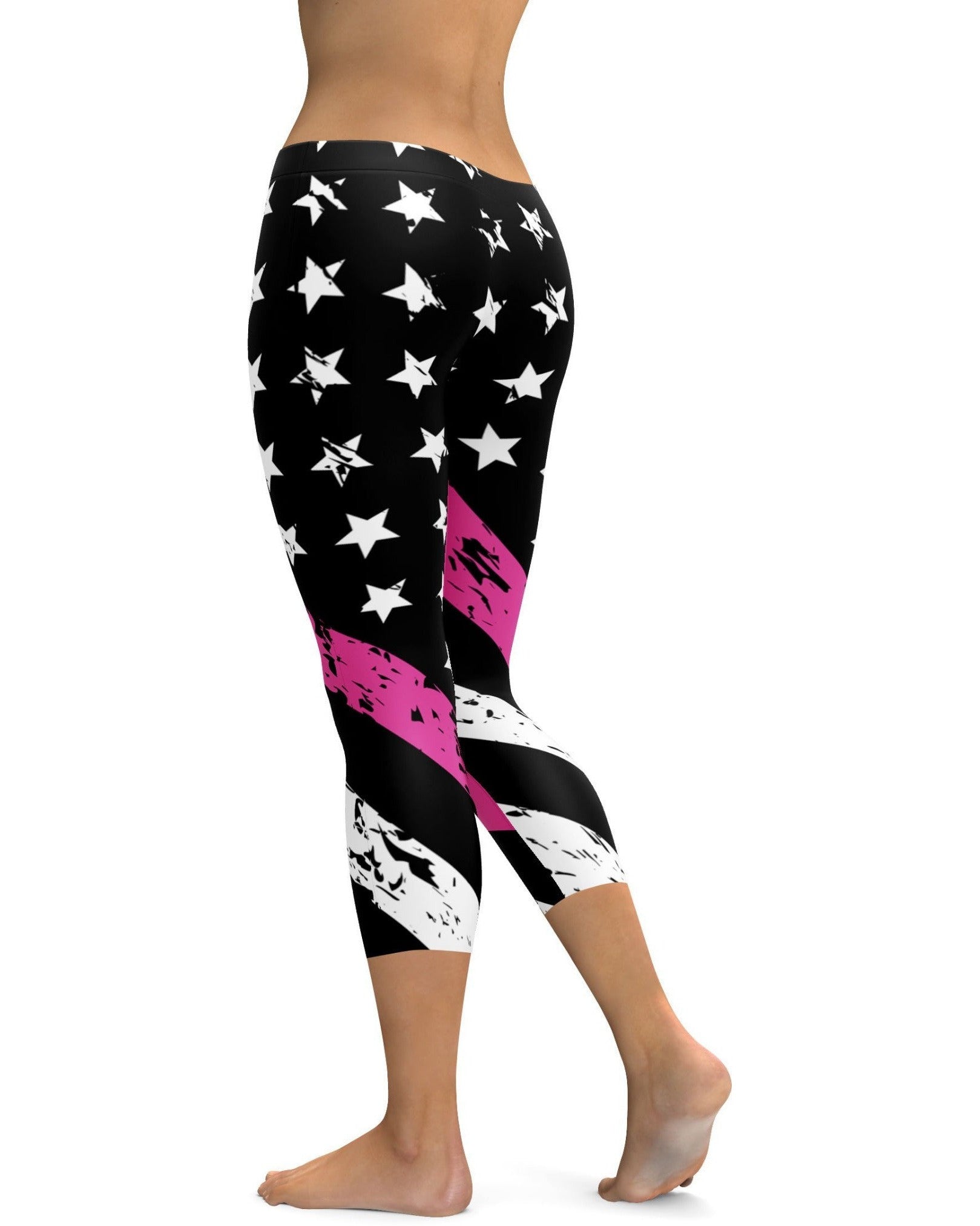 Thin Pink Line Capris | Gearbunch