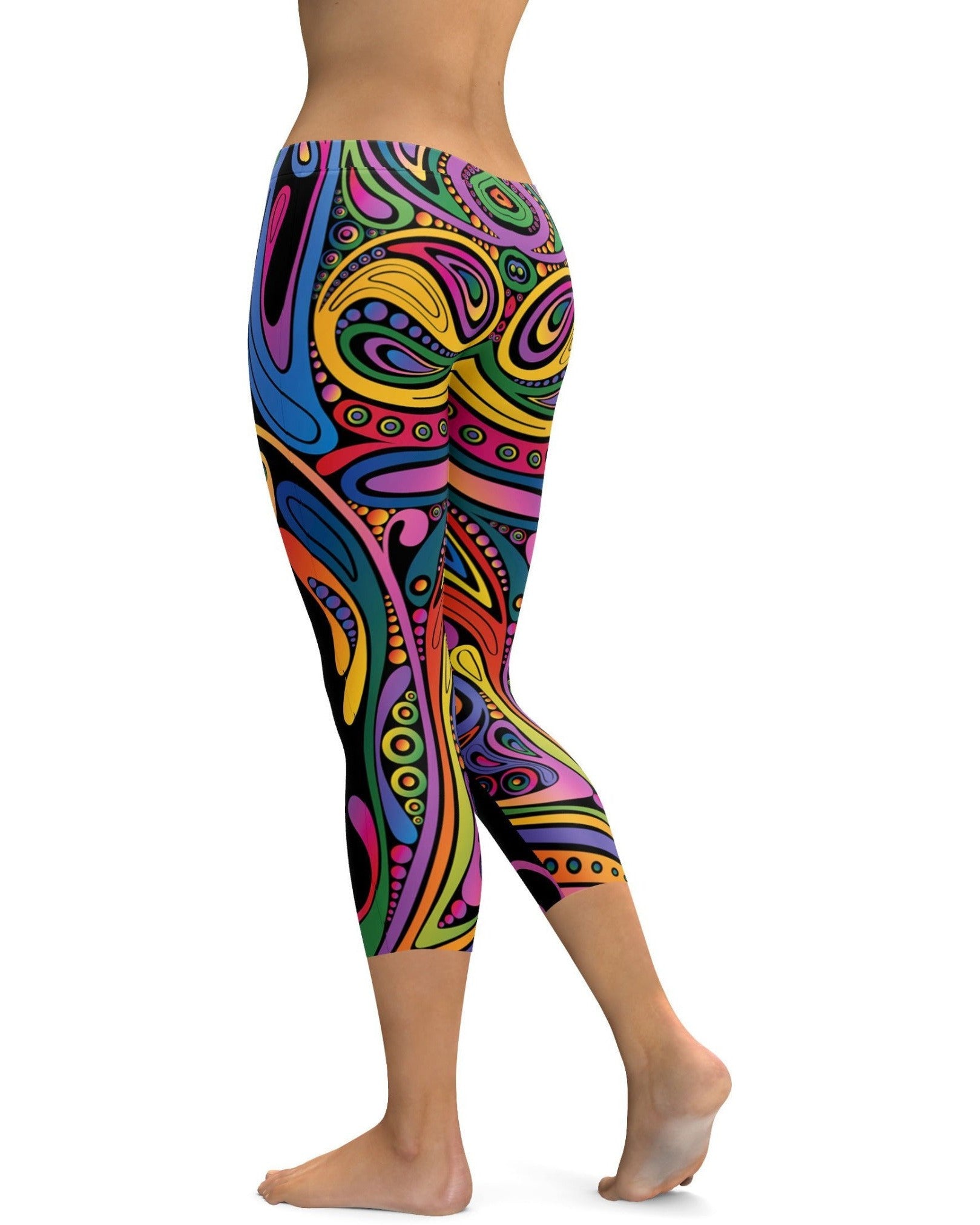 Colorful Swirl Capris | GearBunch