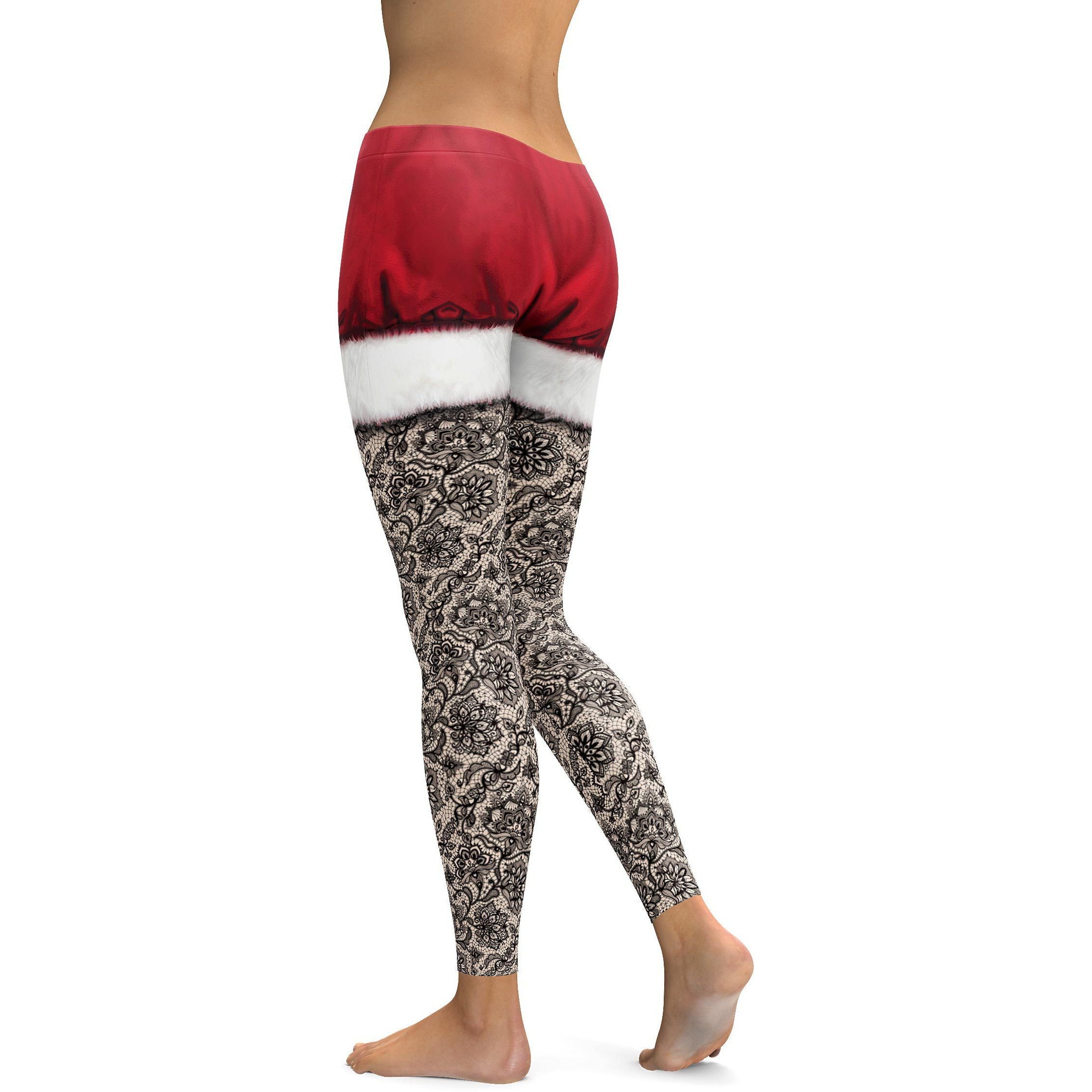 Christmas Shorts & Lace Leggings - GearBunch Leggings / Yoga Pants