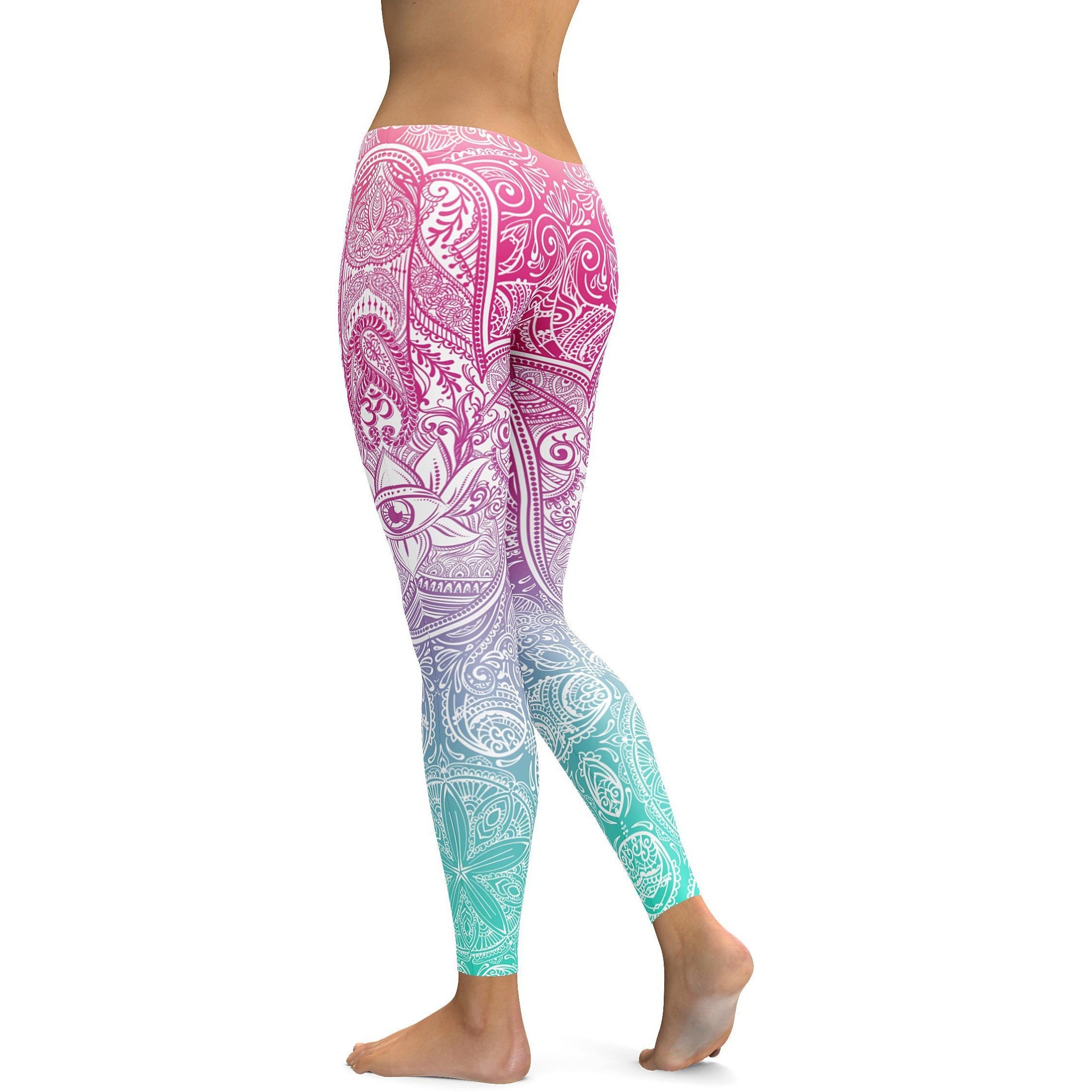 Bright Hamsa Leggings - GearBunch Leggings / Yoga Pants