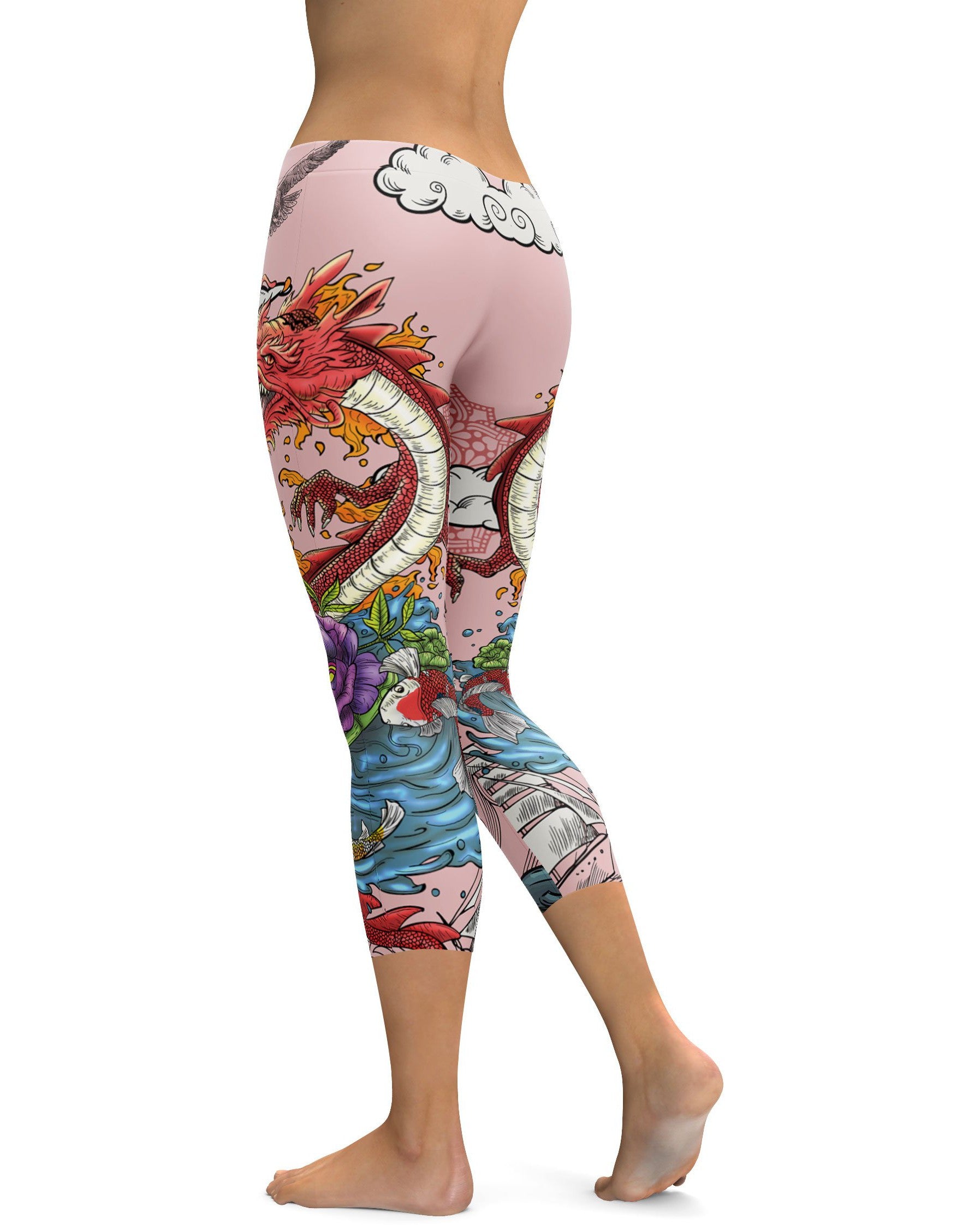 Tattooed Dragon Capris