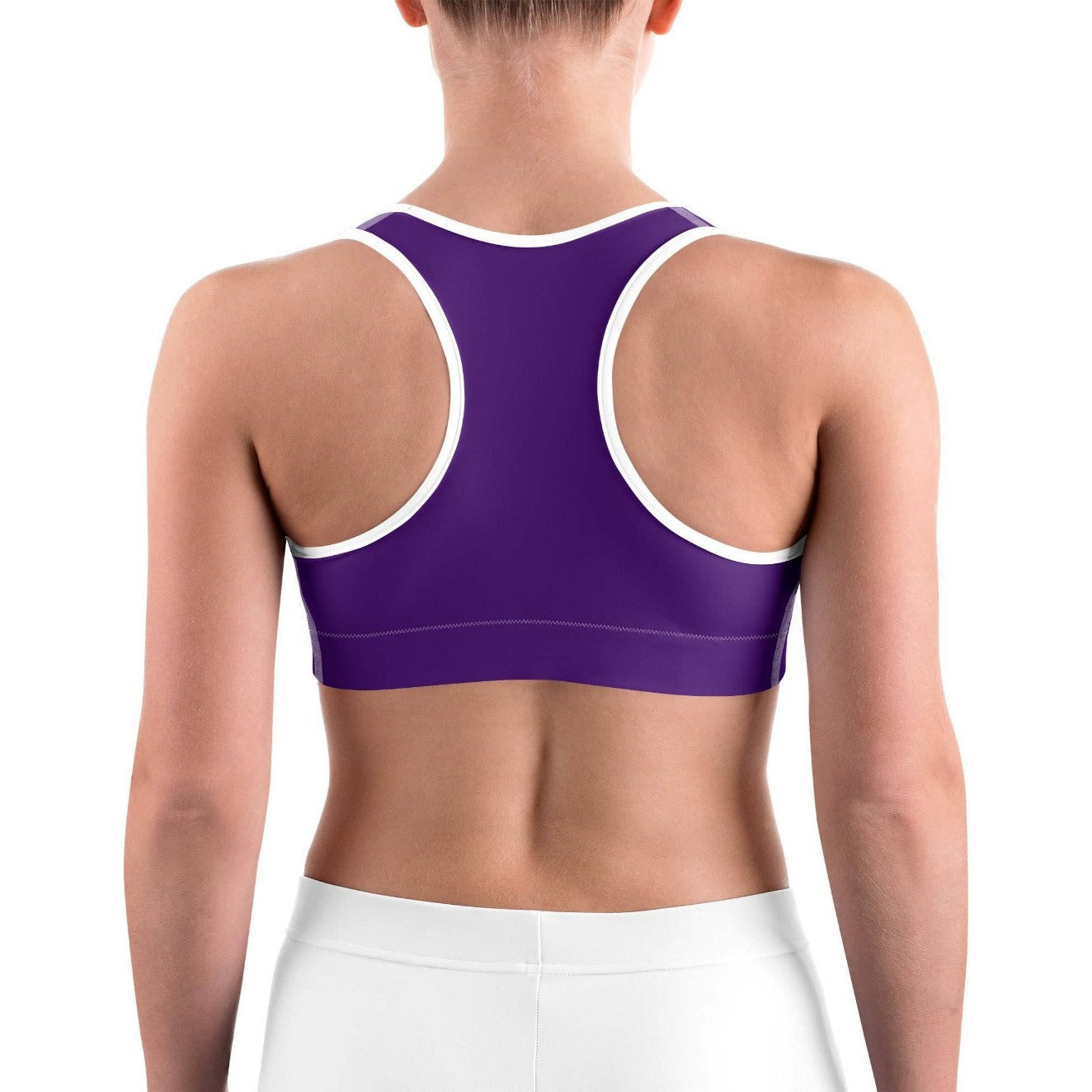 Solid Deep Purple Sports bra | Gearbunch