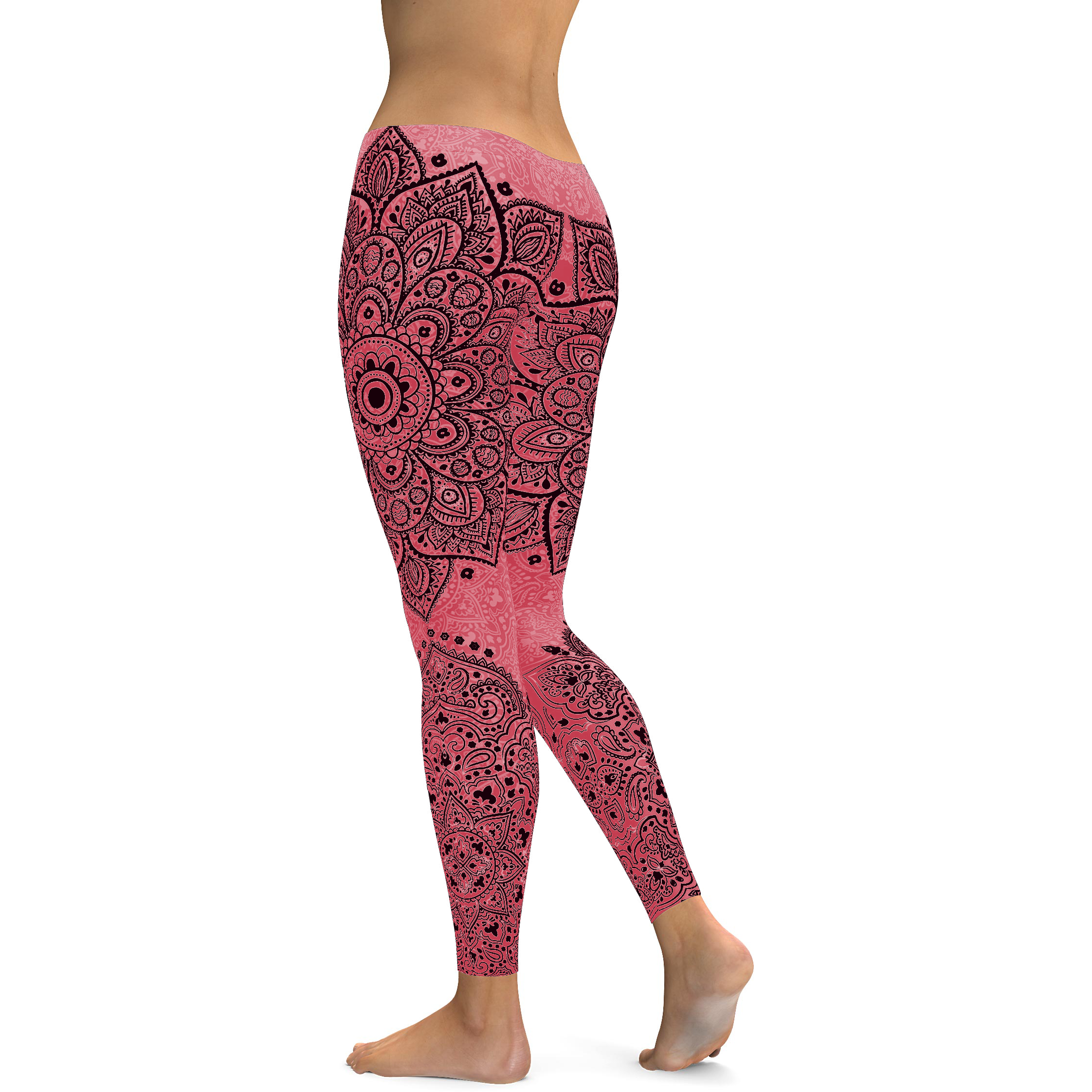 Womens Workout Yoga Baby Pink with Black