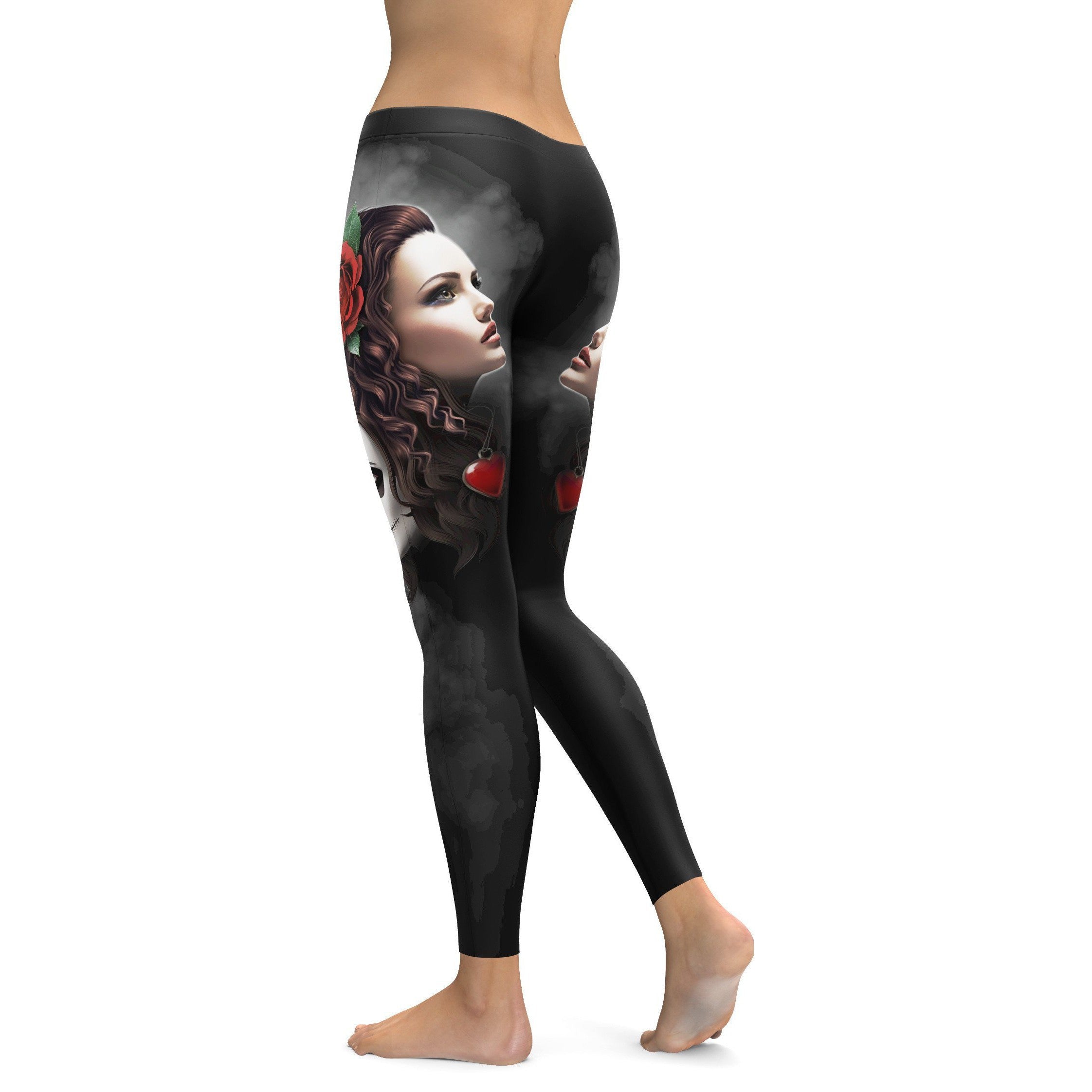 Sugar Skull Good girl / Bad girl Leggings - GearBunch Leggings / Yoga Pants