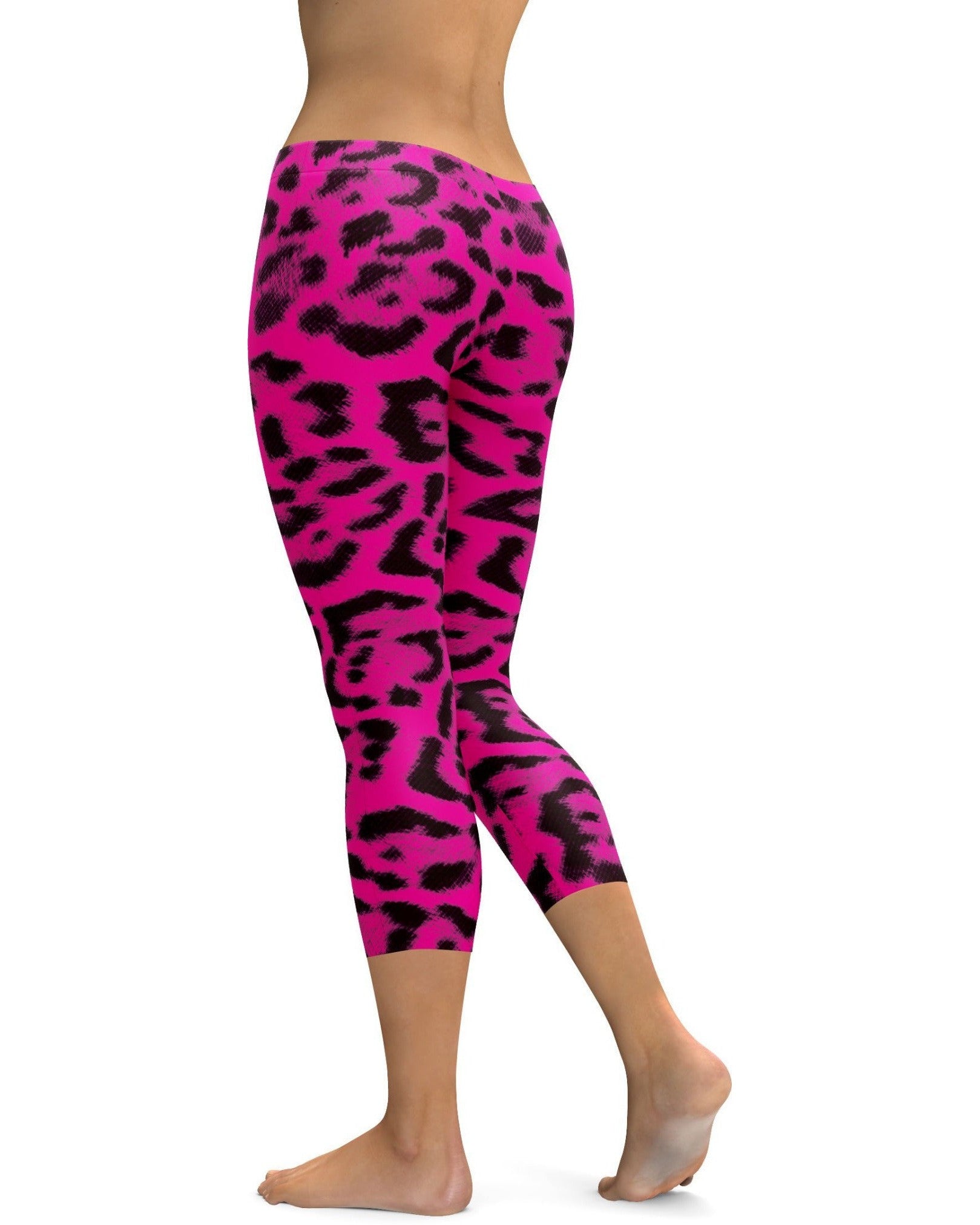 Pink Leopard Skin Capris | Gearbunch