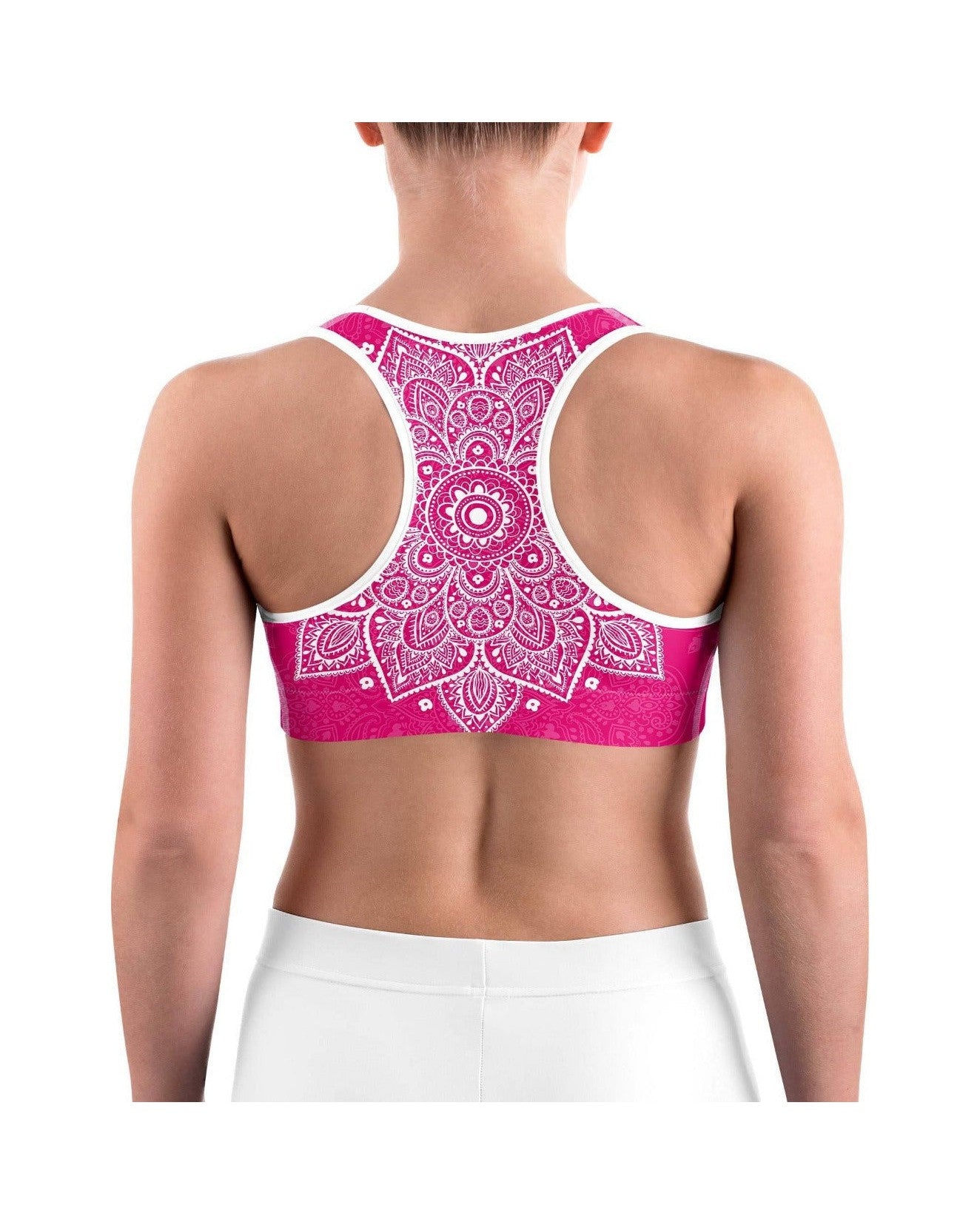 Hot Pink Mandala Sports bra | Gearbunch