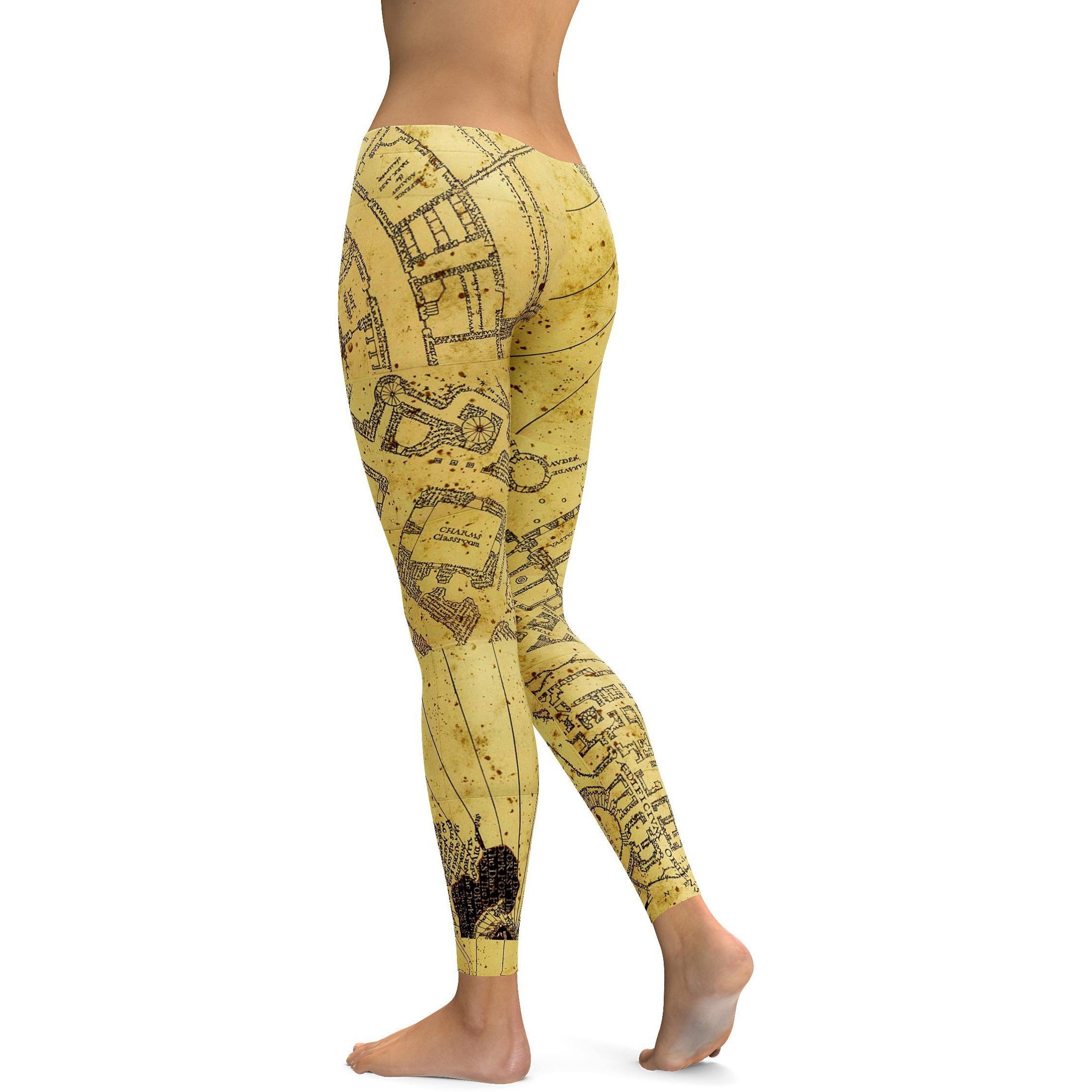 Marauders map Leggings - GearBunch Leggings / Yoga Pants