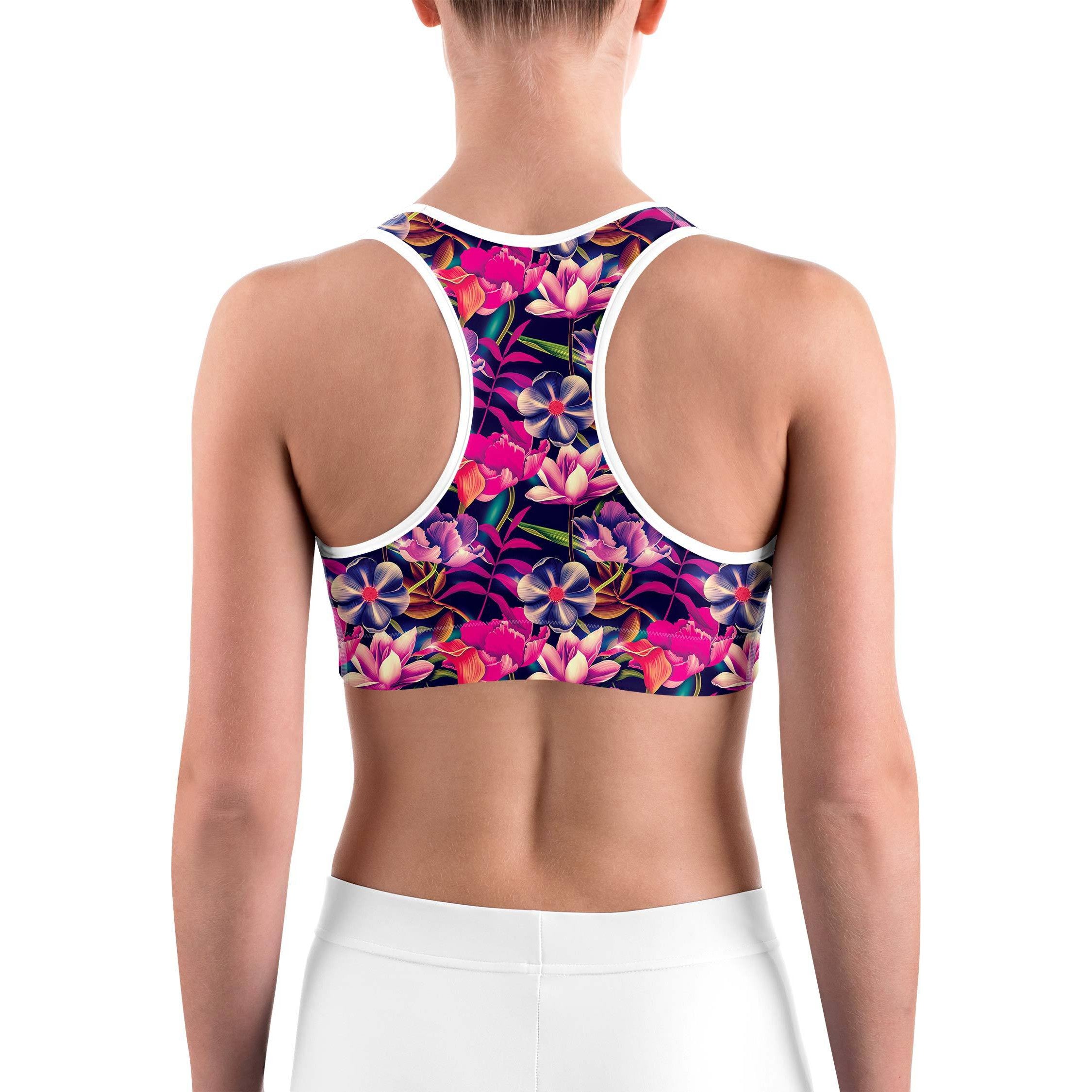 Tropical Floral Sports bra