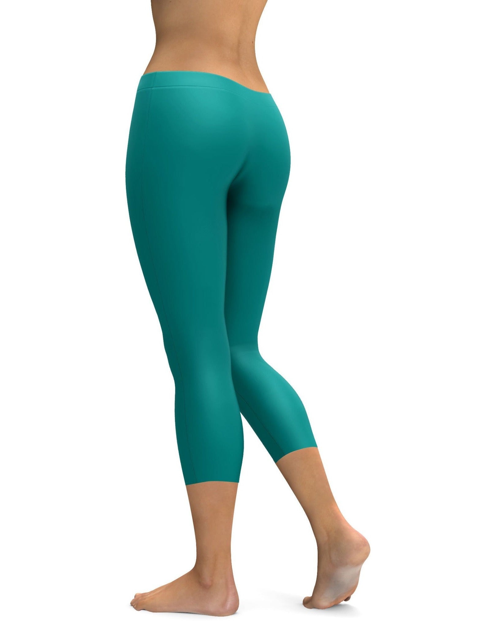 Solid Teal Capris | Gearbunch