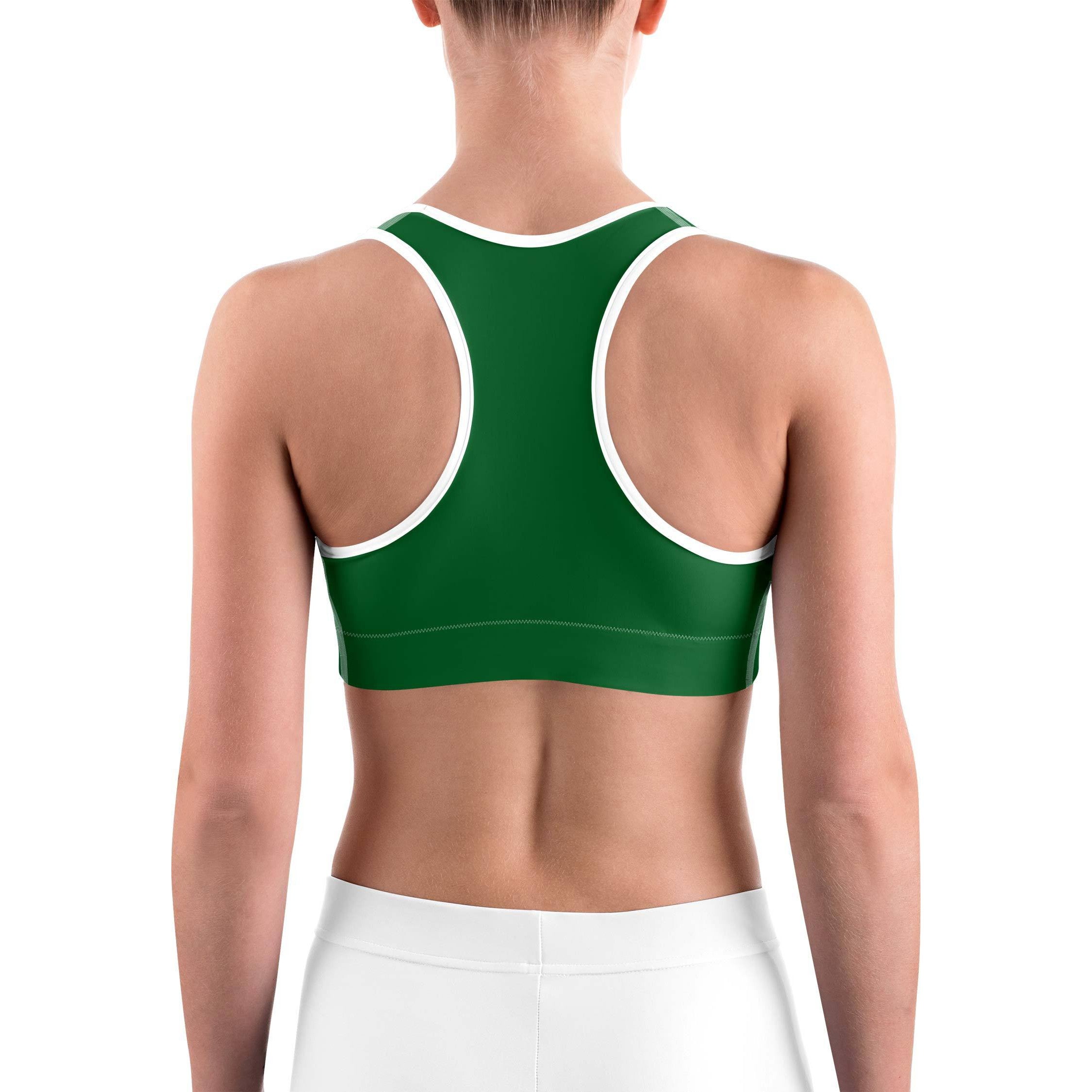 Solid Irish Green Sports bra