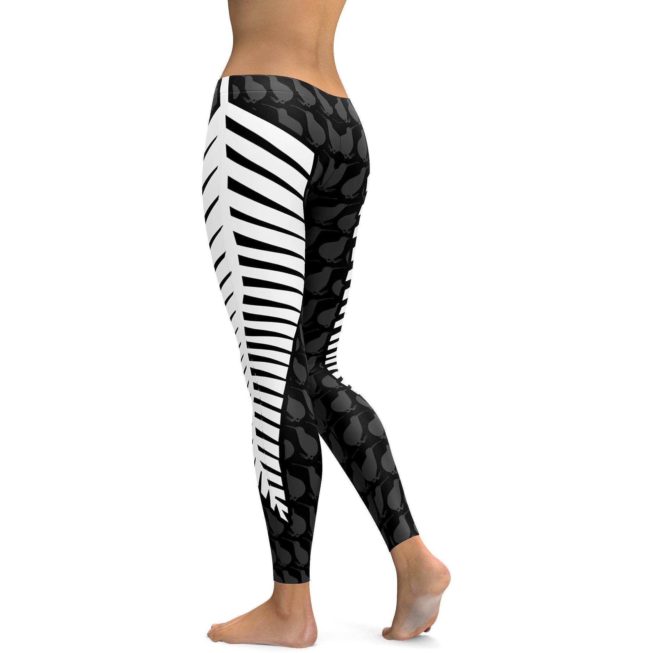 Silver Fern & Kiwi Leggings | GearBunch