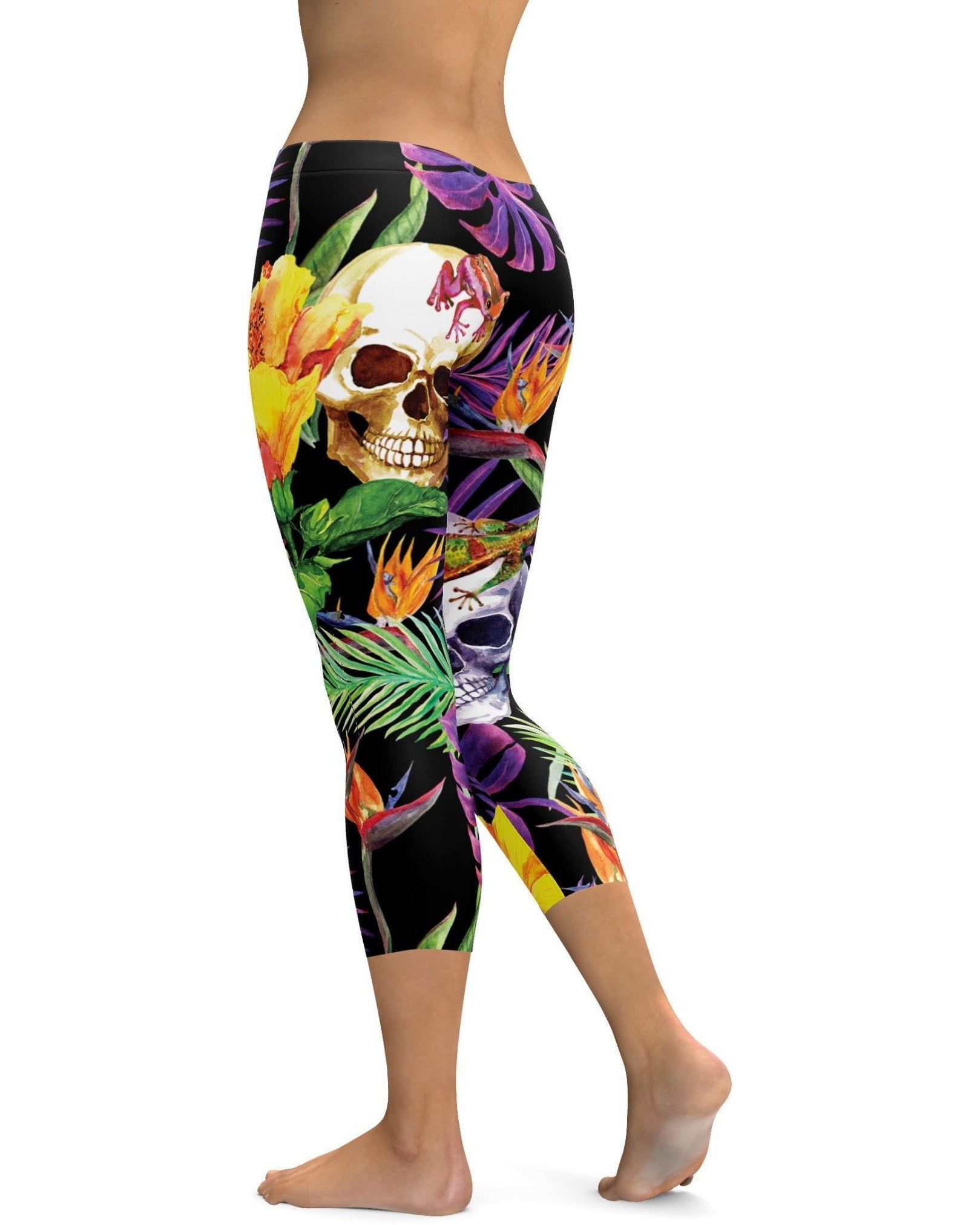 Tropical Skull Capris | GearBunch