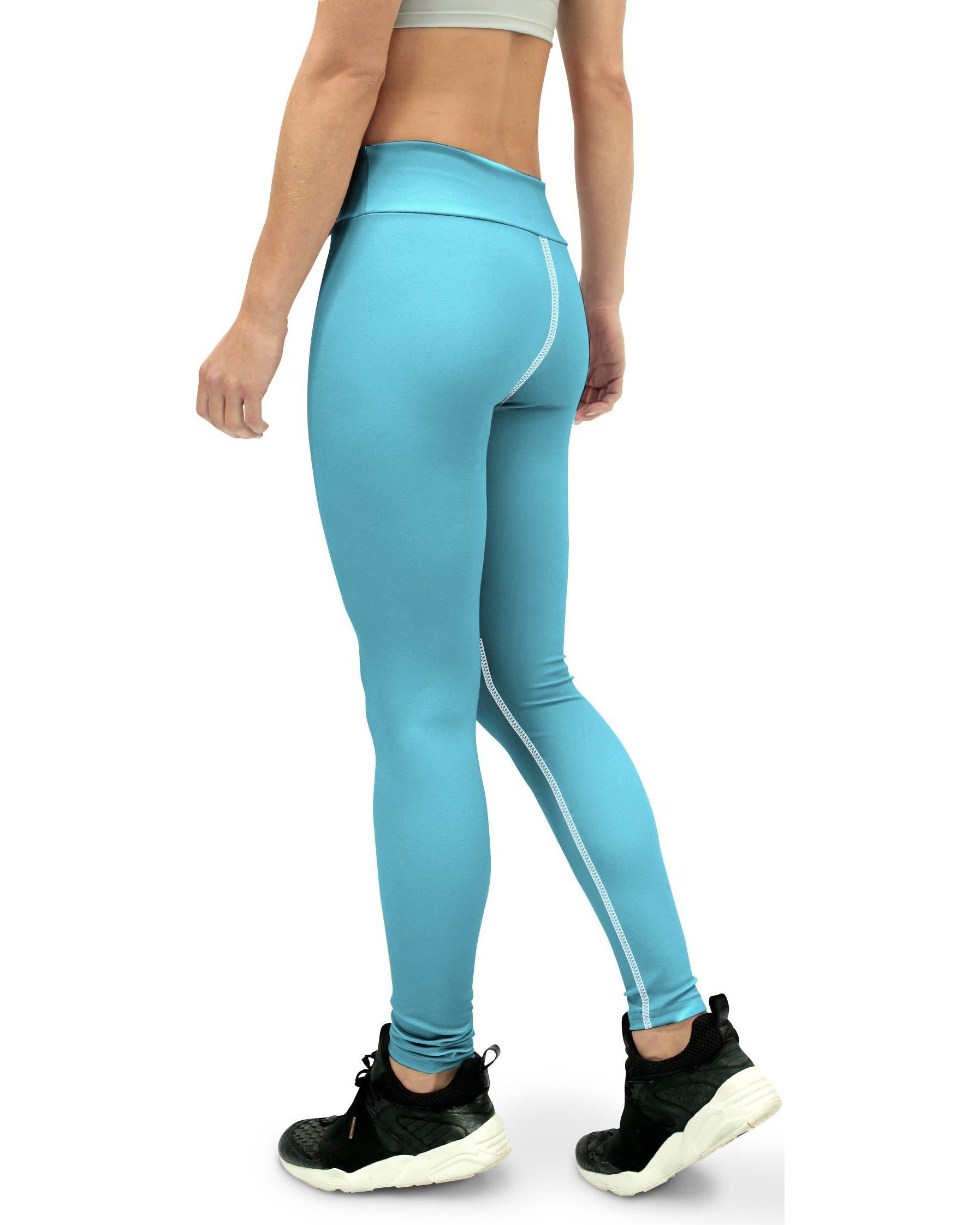 Solid Baby Blue Yoga Pants