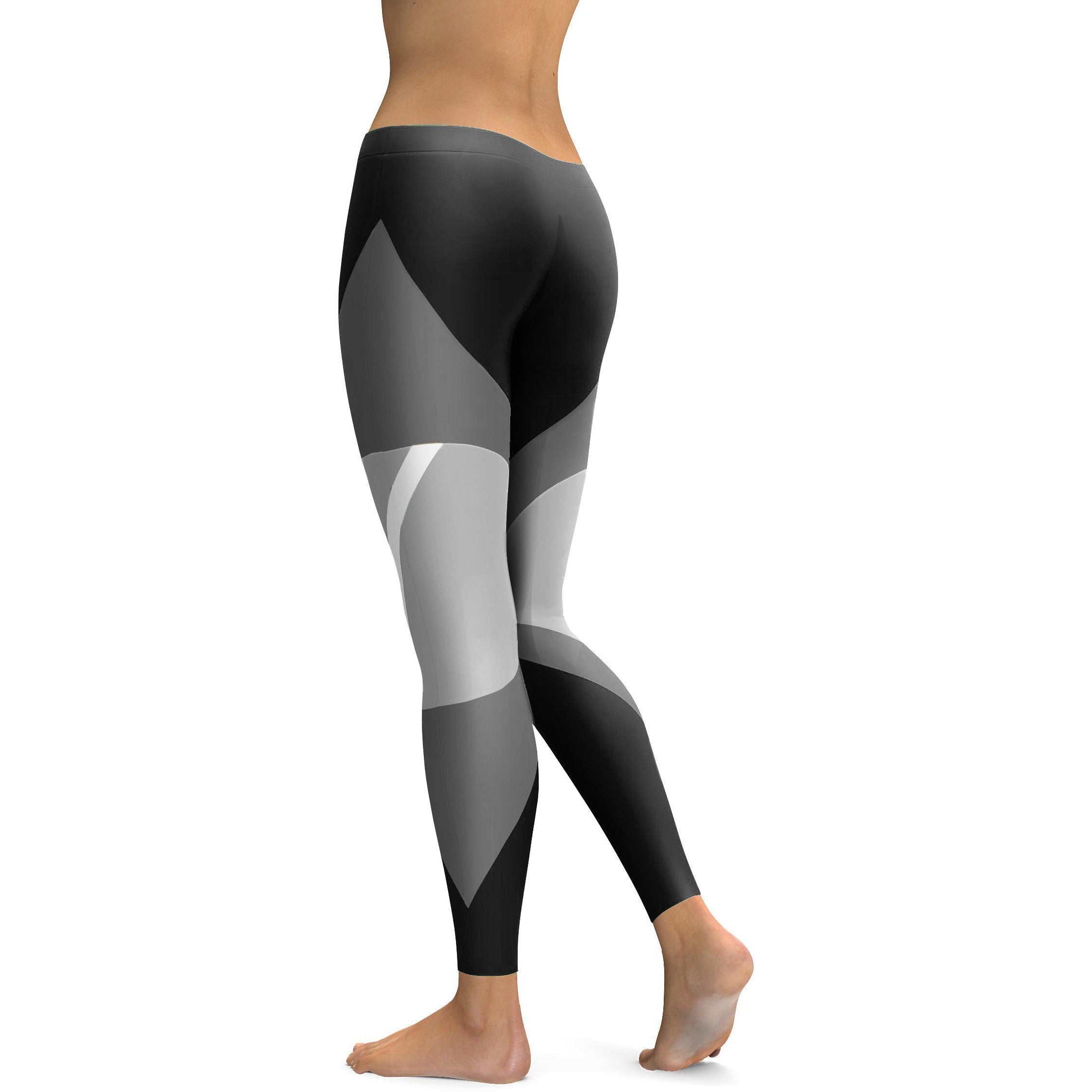 Grey Colorblock Leggings | GearBunch