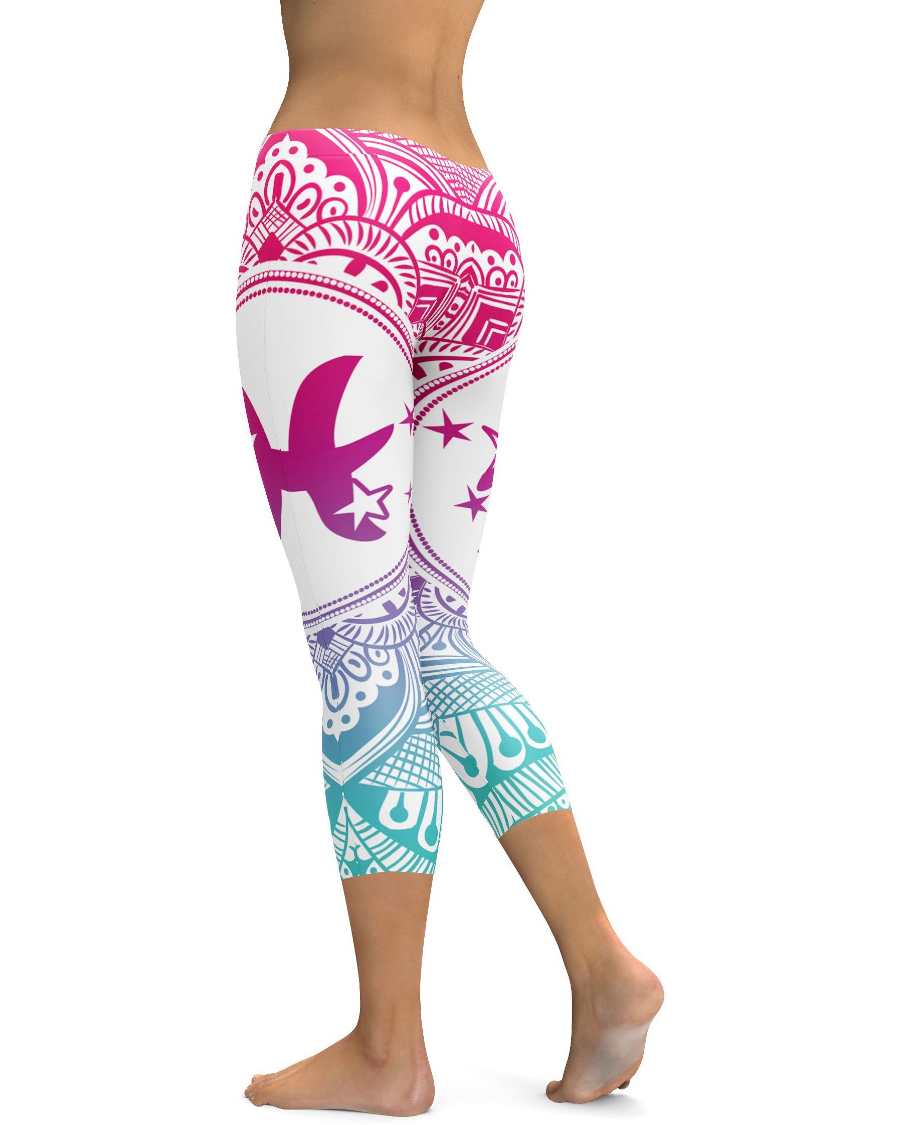 Bright Pisces Capris - GearBunch Leggings / Yoga Pants