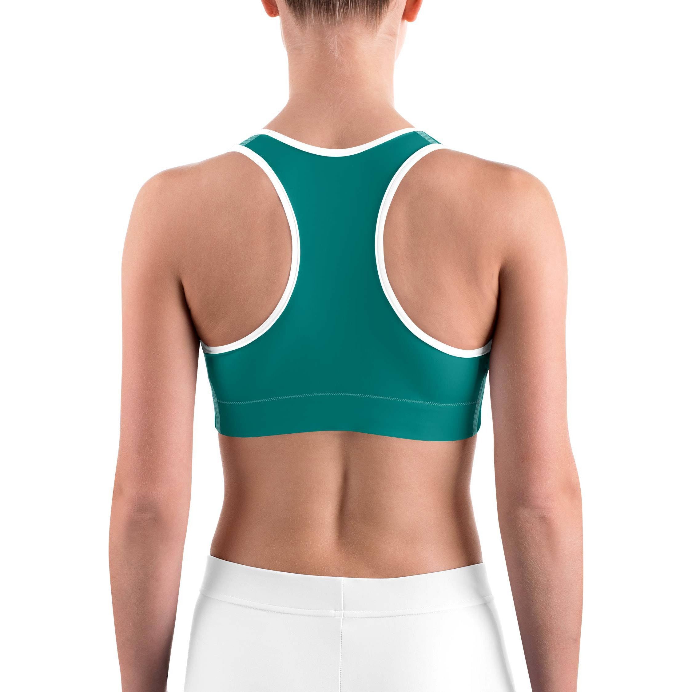 Solid Teal Sports bra