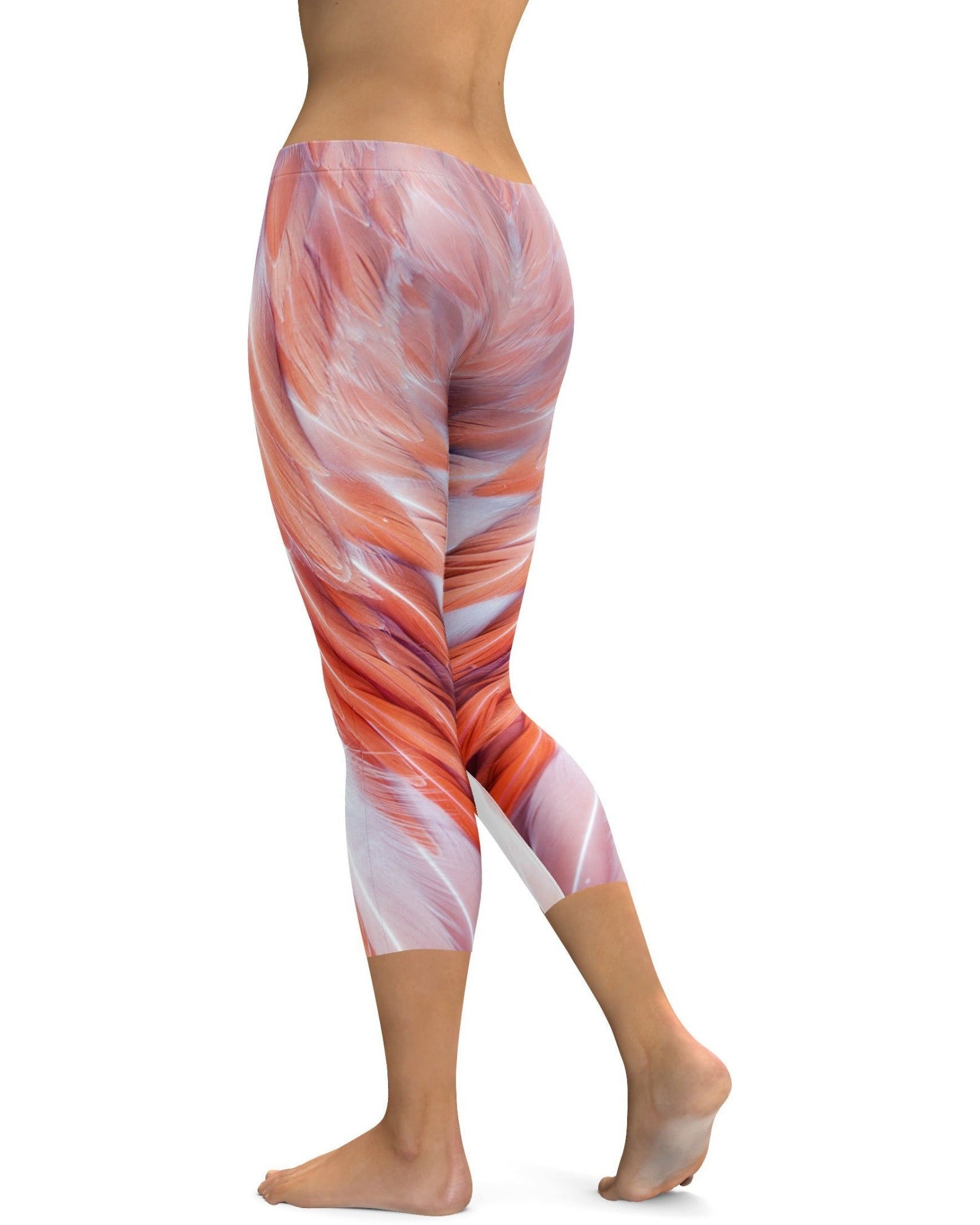 Flamingo Feathers Capris | GearBunch