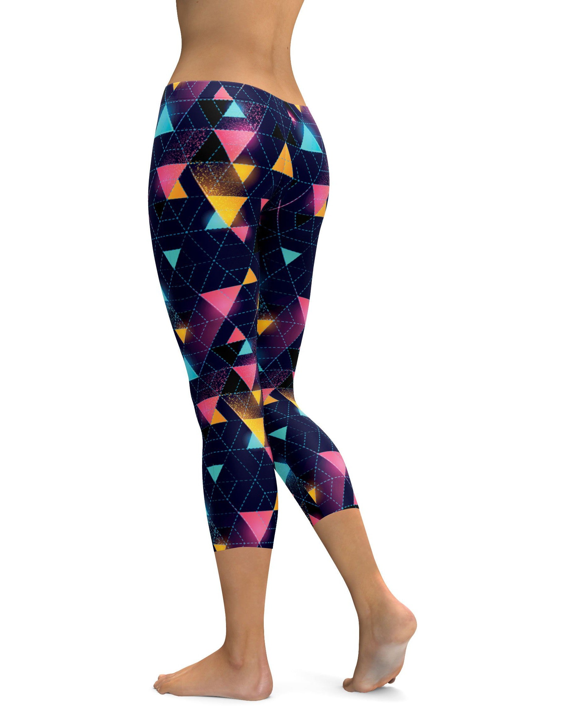 Neon Triangle Rave Capris