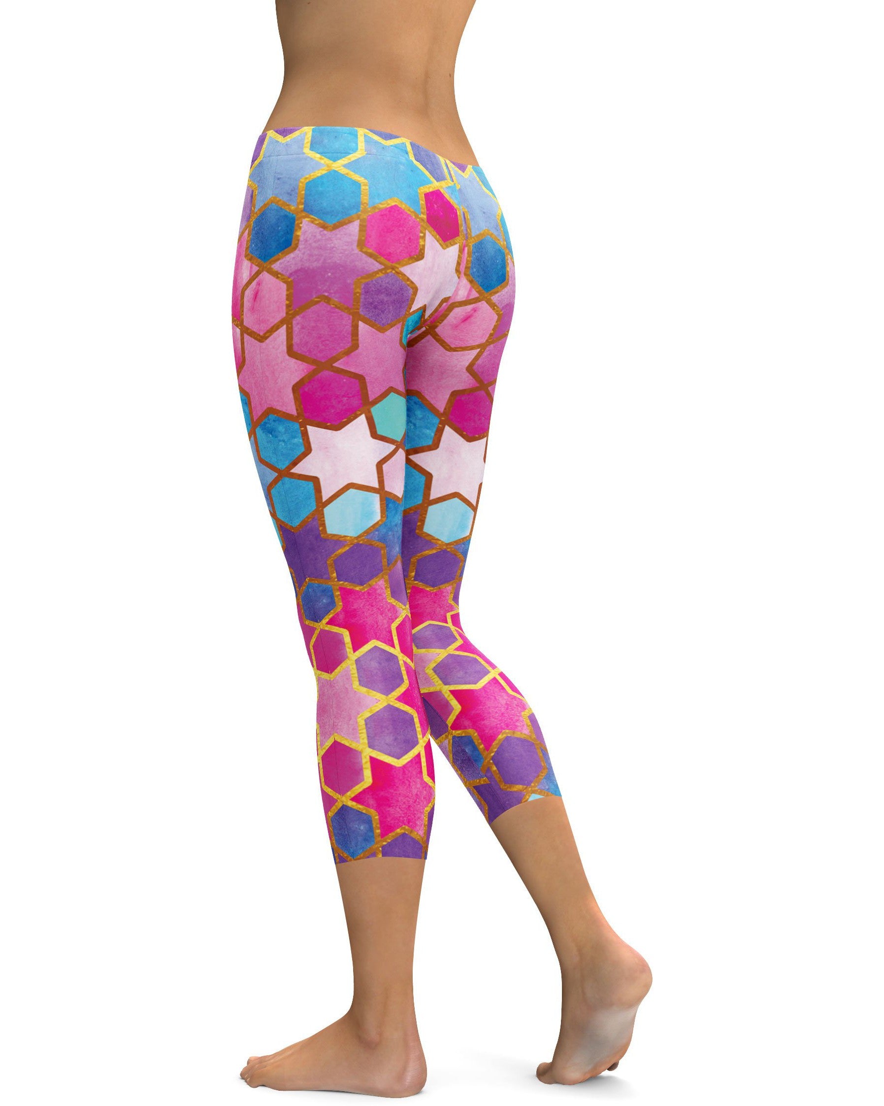 Colorful Arabic Capris - GearBunch Leggings / Yoga Pants