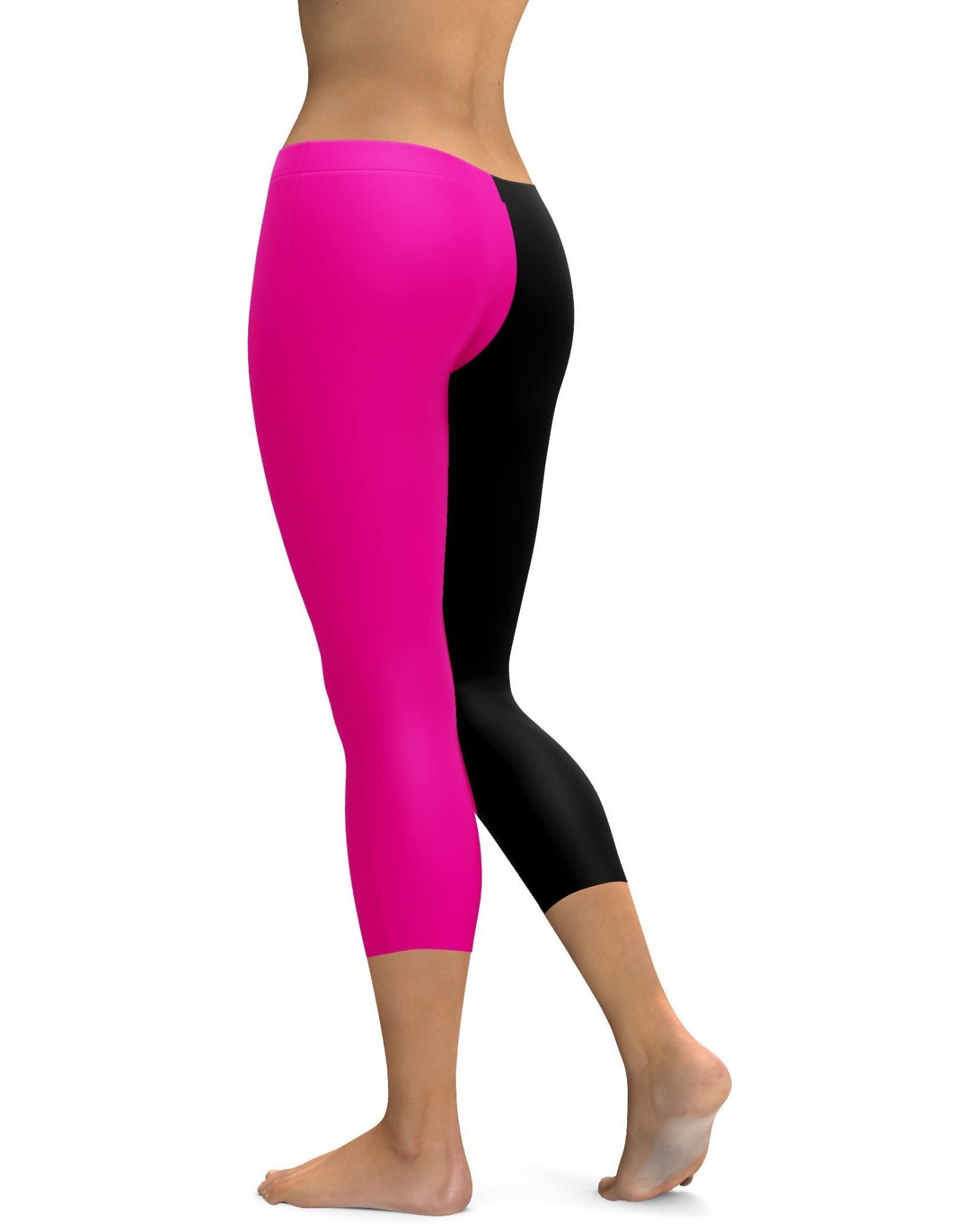 Gearbunch - Two Tone Pink & Black Capris