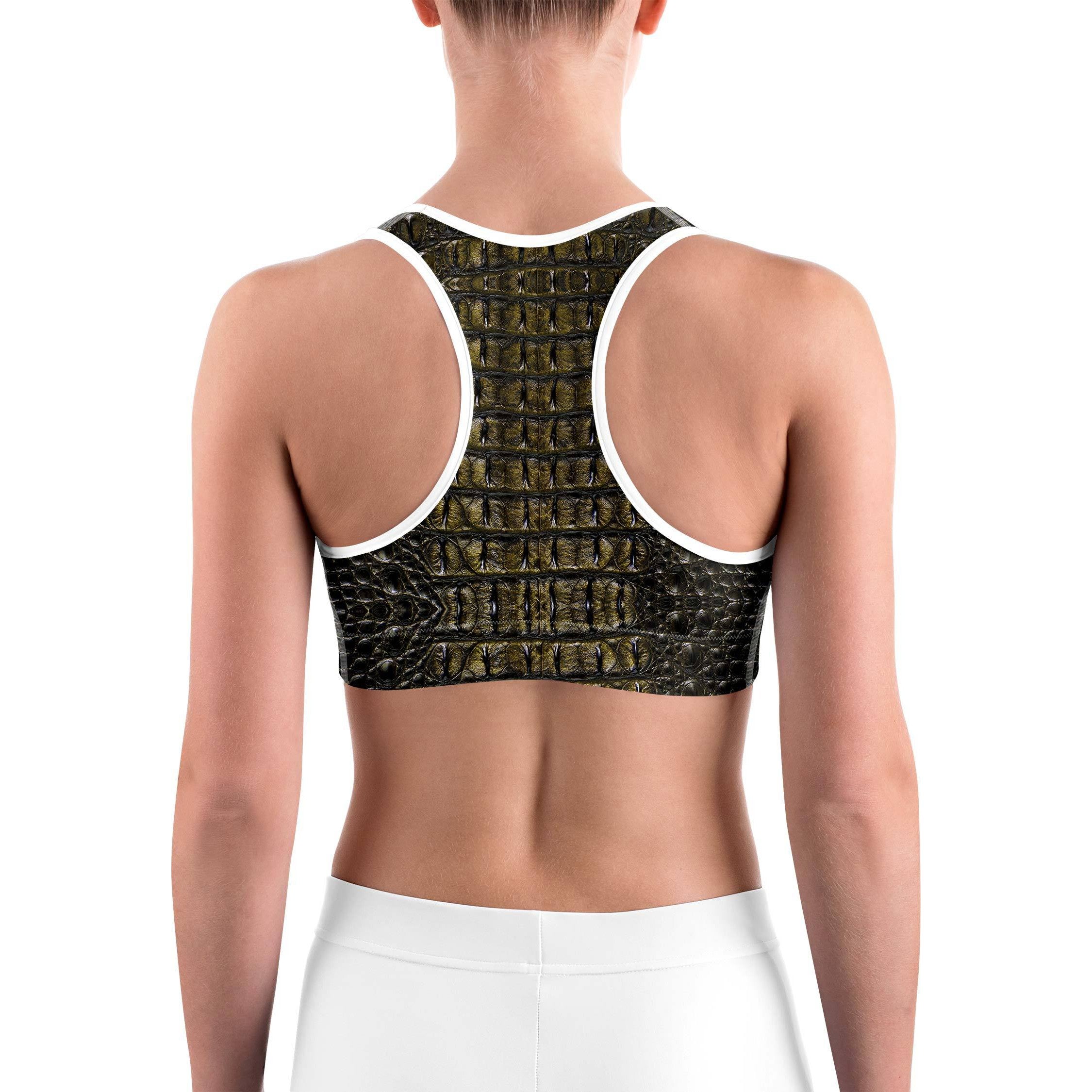 Crocodile Skin Sports bra