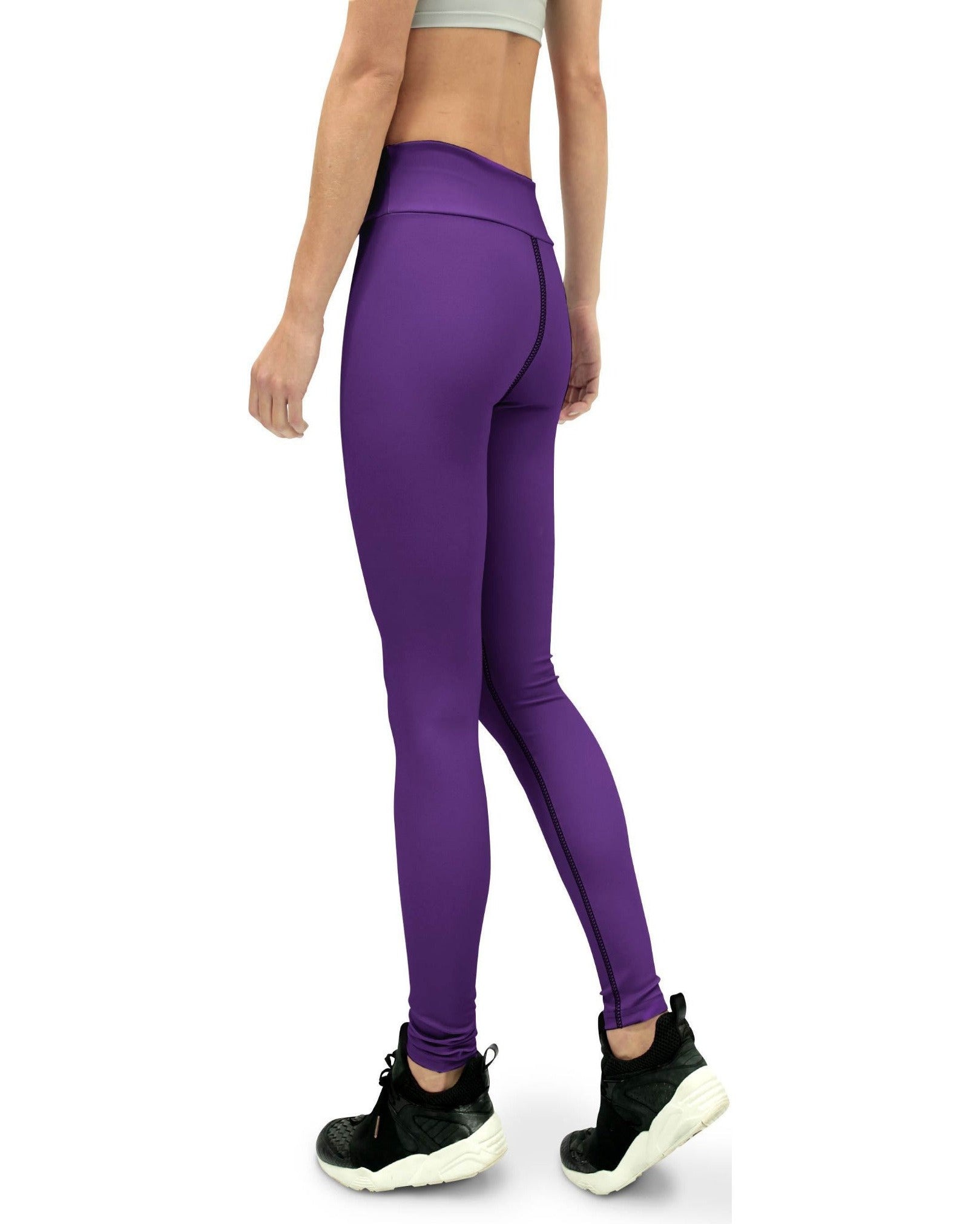 Solid Deep Purple Yoga Pants | Gearbunch