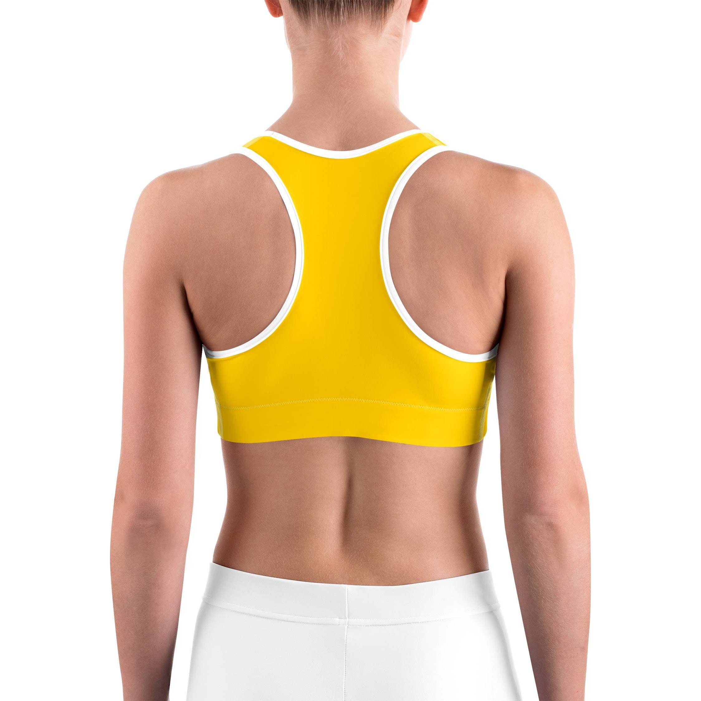 Solid Deep Yellow Sports bra