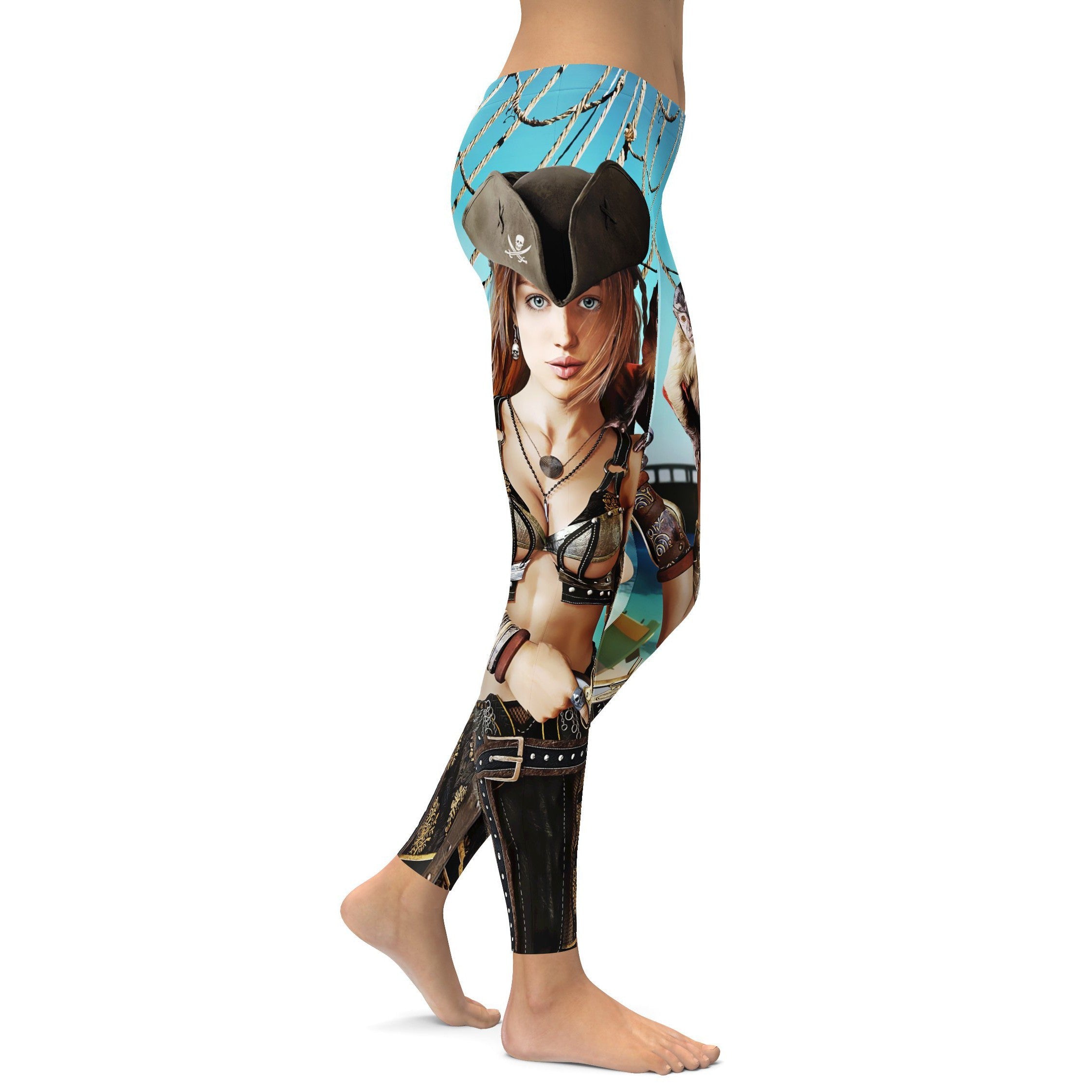 Female Pirate Leggings - GearBunch Leggings / Yoga Pants