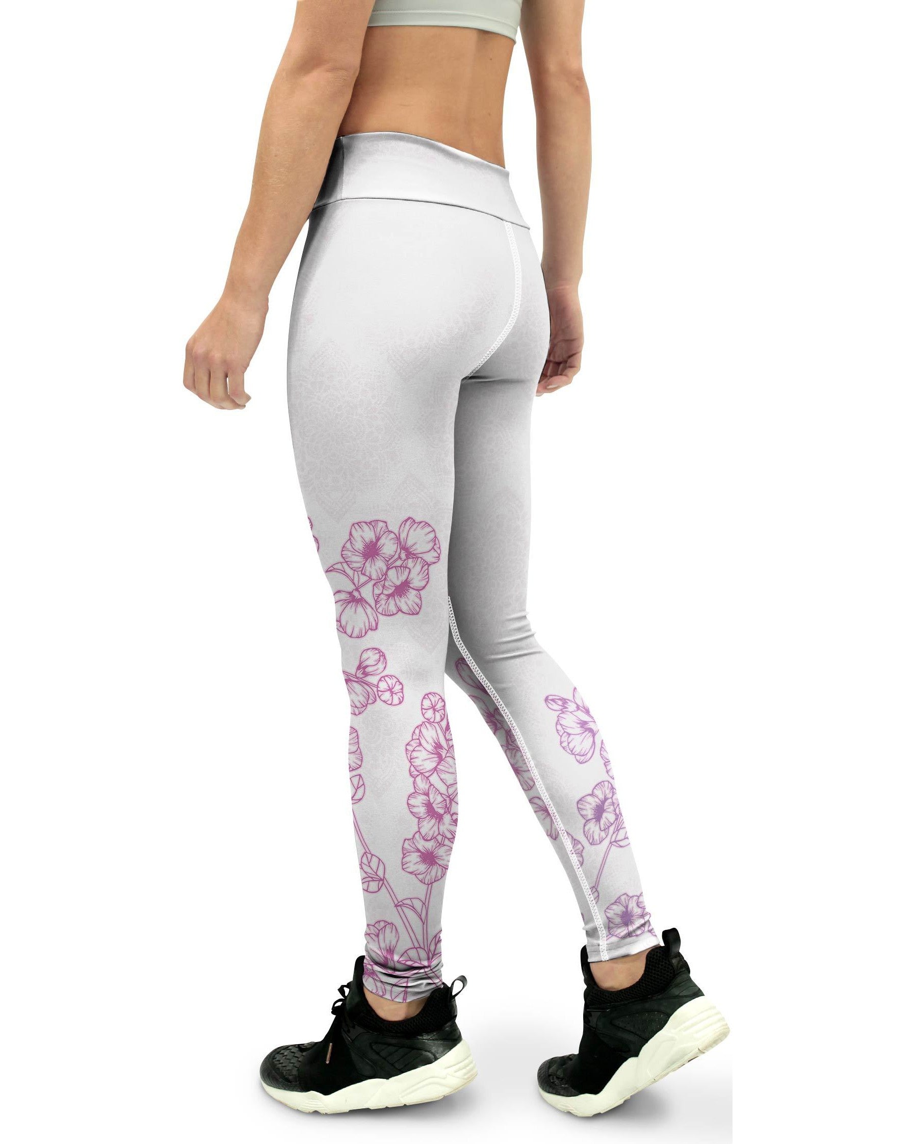 Pink Sakura Yoga Pants Gearbunch