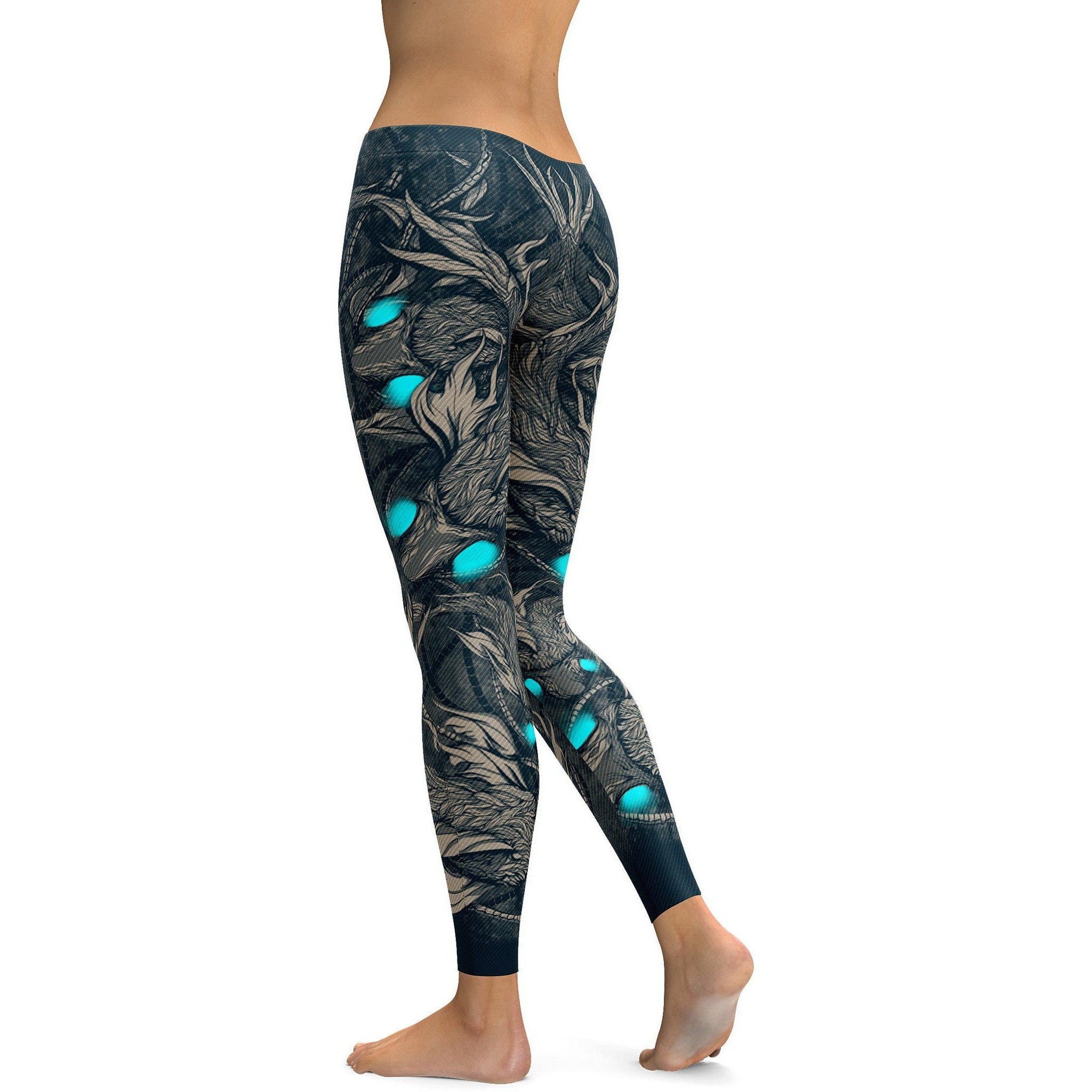 Leggings with pockets - Blue Fish Camo UPF 50+ - Lure Outdoors