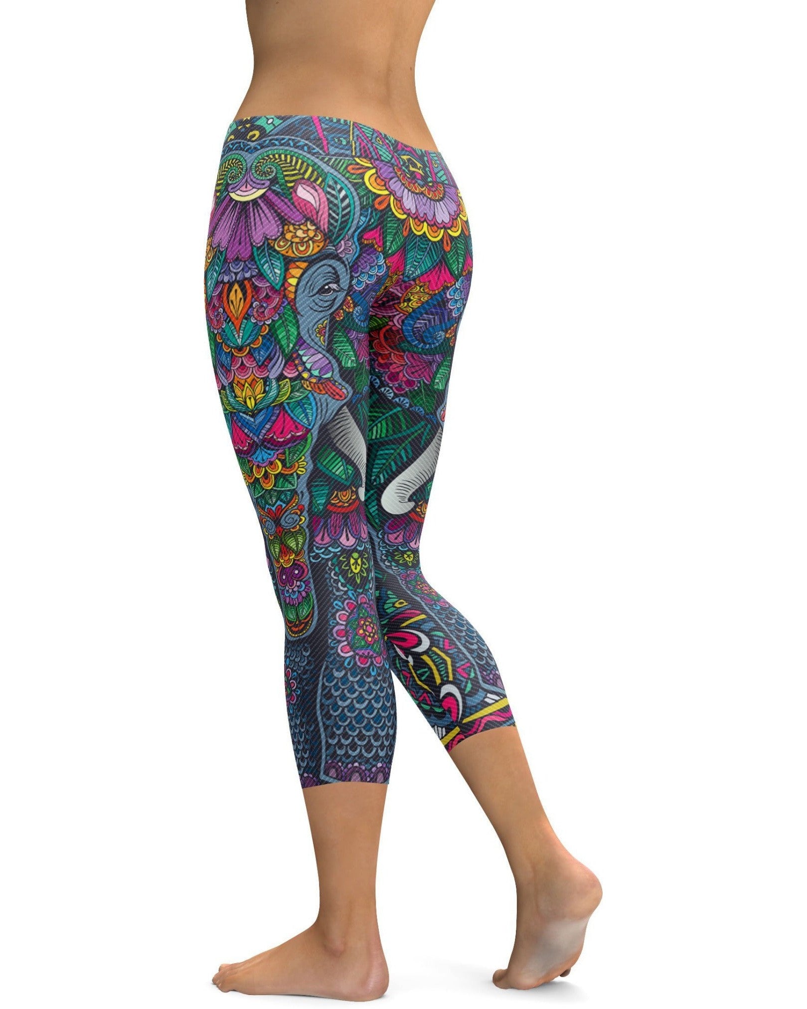 Colorful Elephant Capris | GearBunch