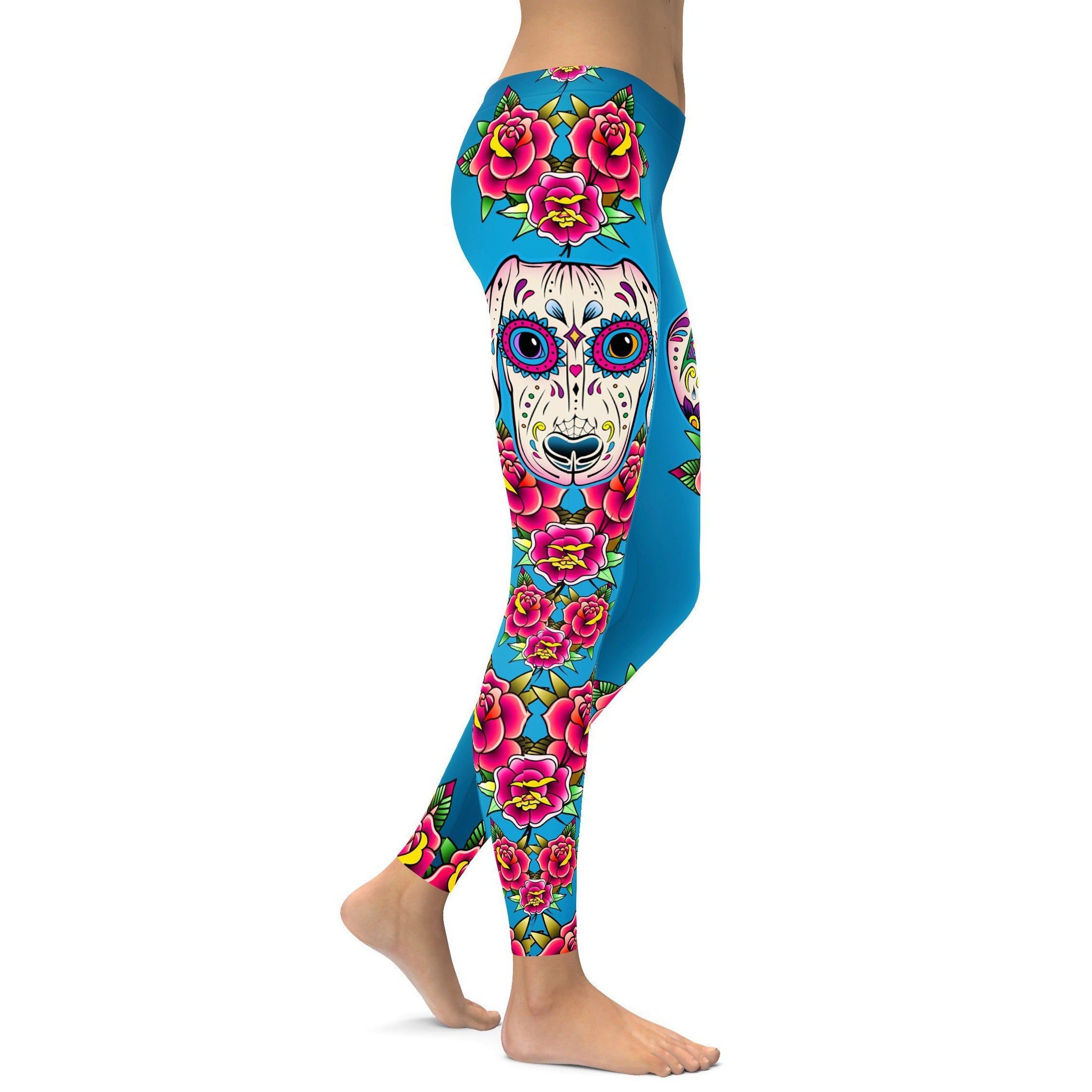 Sugar Skull Dachshund Leggings