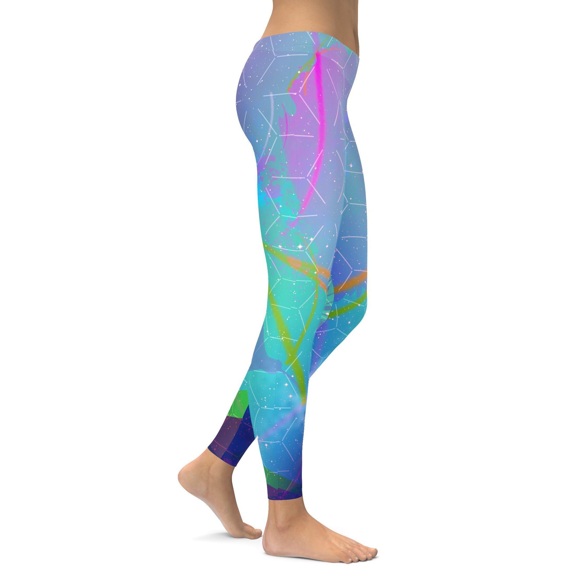 Light Colorful Rave Leggings - GearBunch Leggings / Yoga Pants