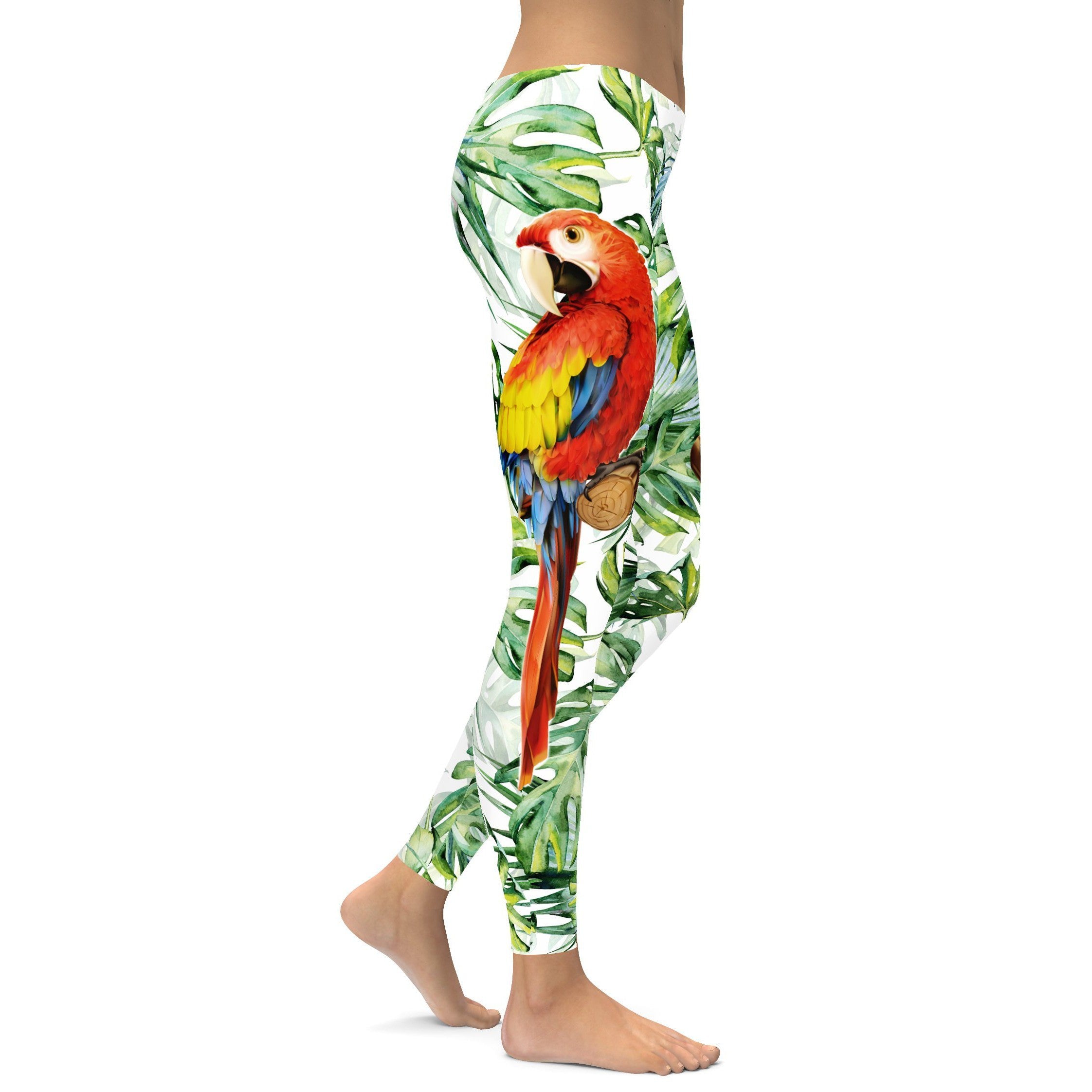 Colorful Parrot Leggings - GearBunch Leggings / Yoga Pants