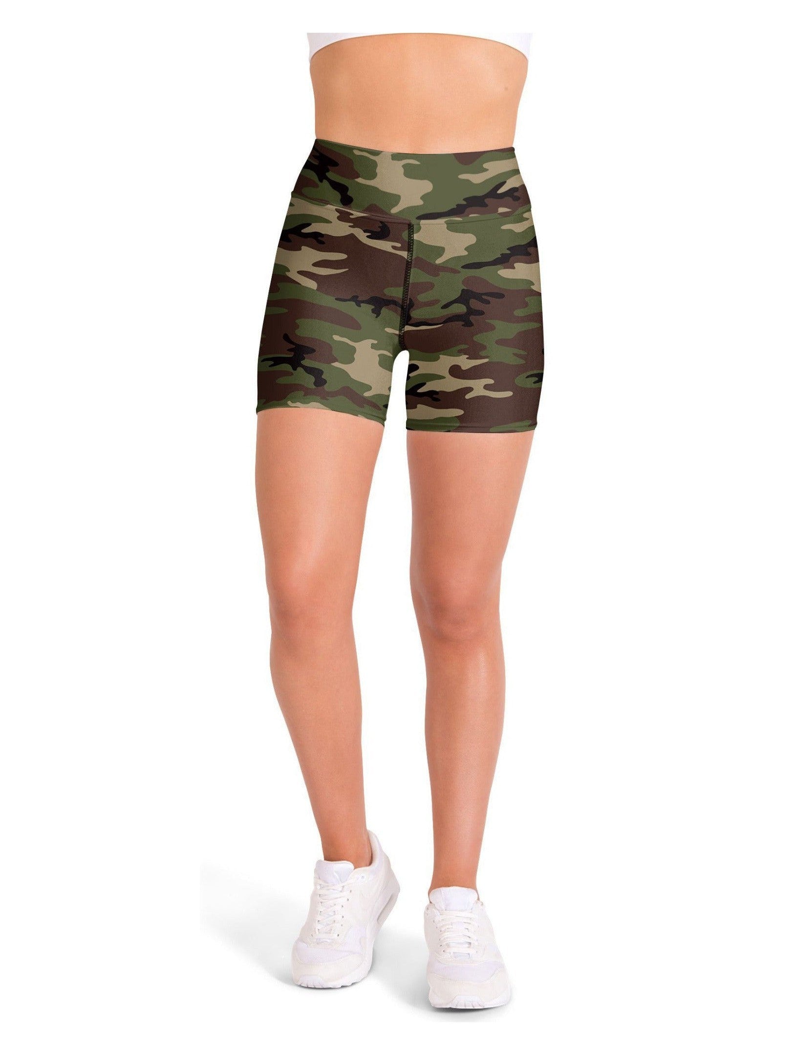 Army Camo Yoga Shorts | Gearbunch