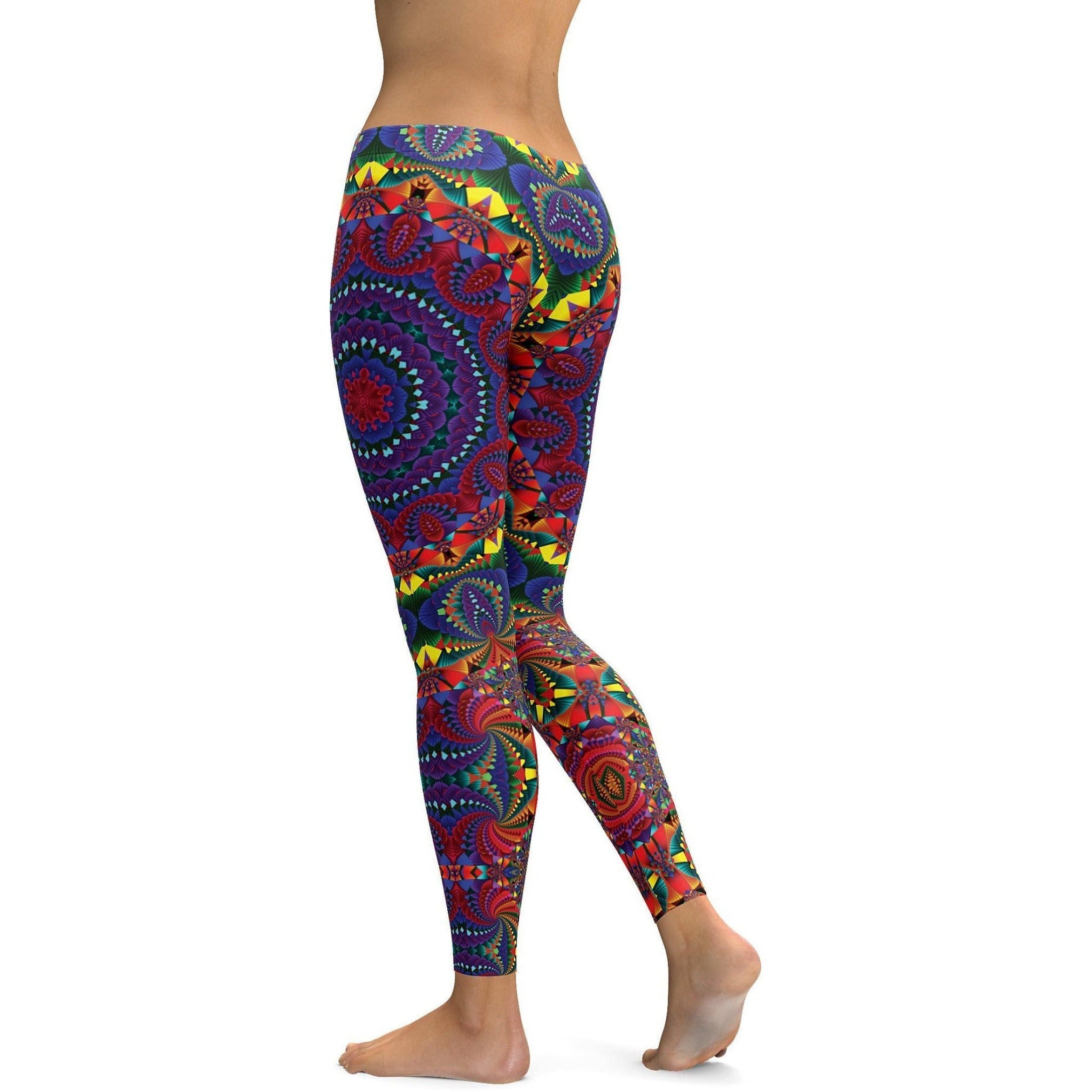 Retro Kaleidoscope Leggings | GearBunch