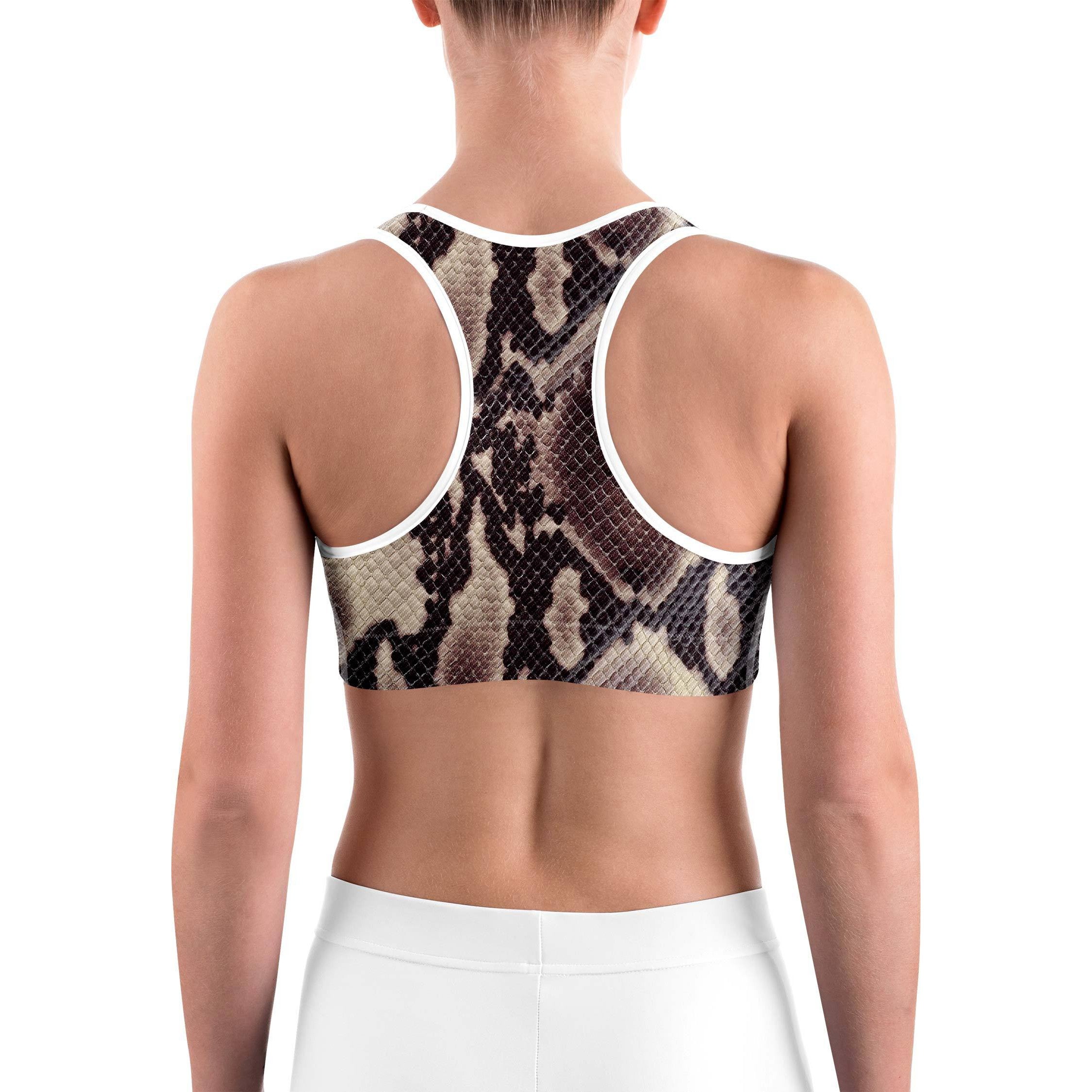 Anaconda Snake Skin Sports bra - GearBunch Leggings / Yoga Pants