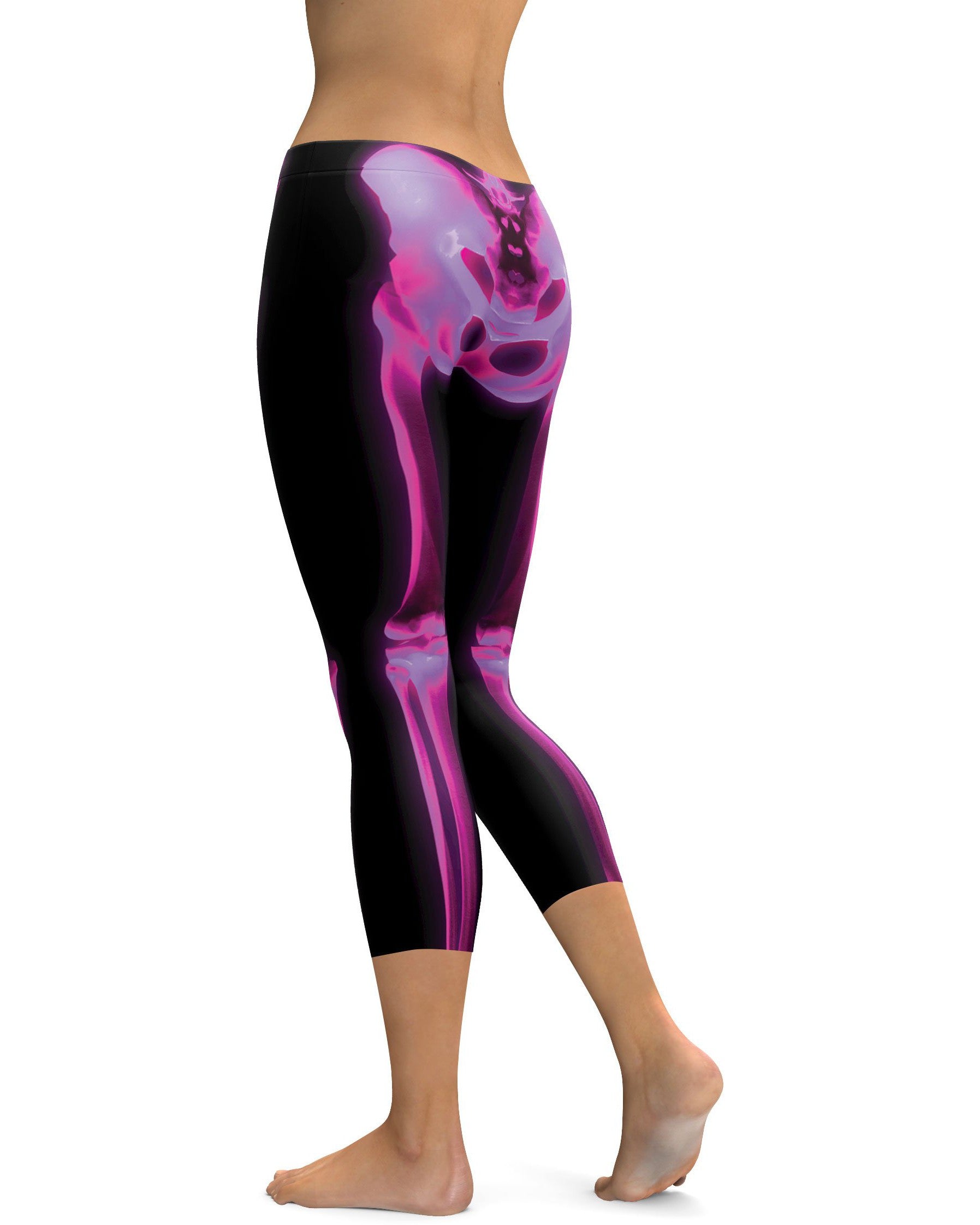 Pink X-ray Skeleton Capris