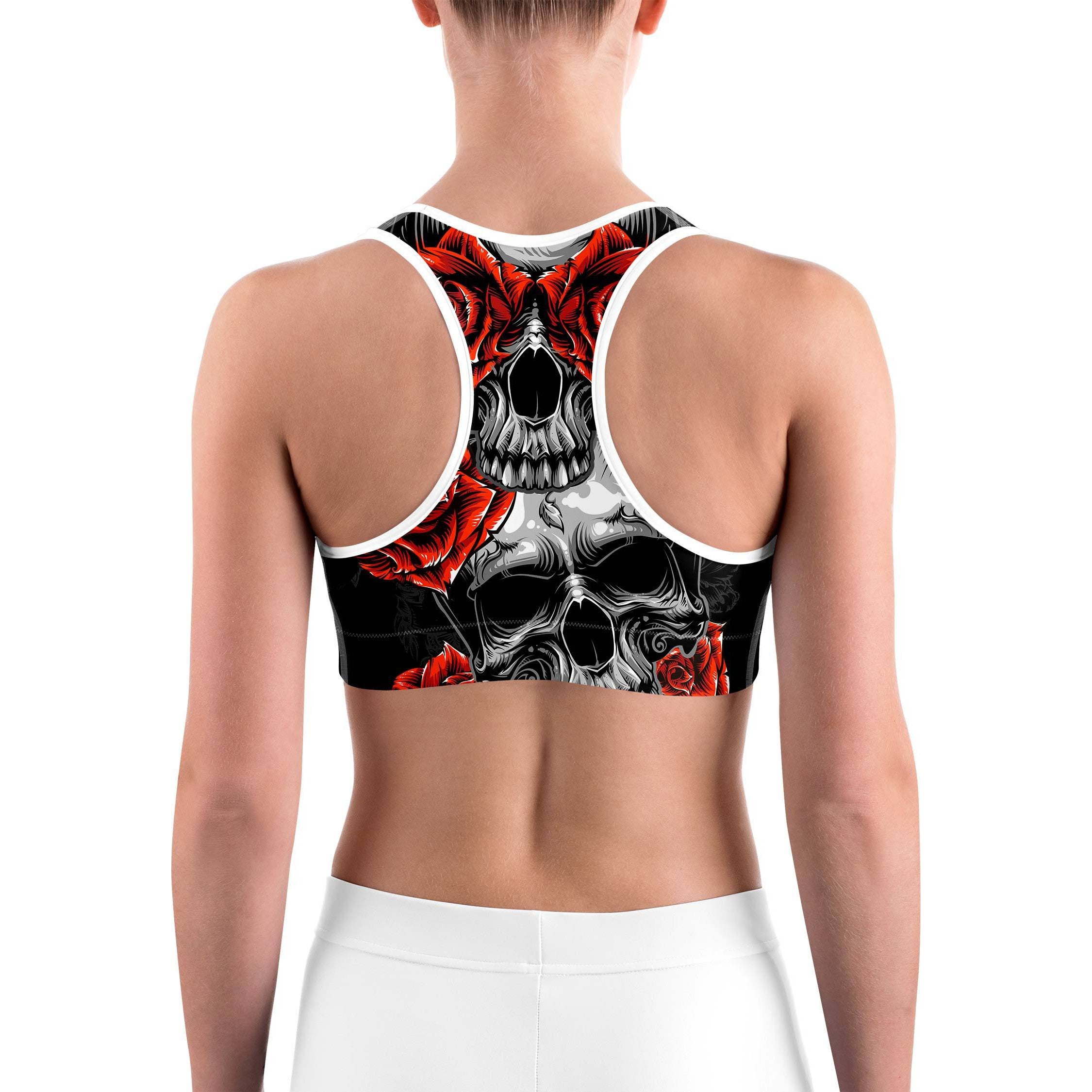 Skulls and Roses Sports bra