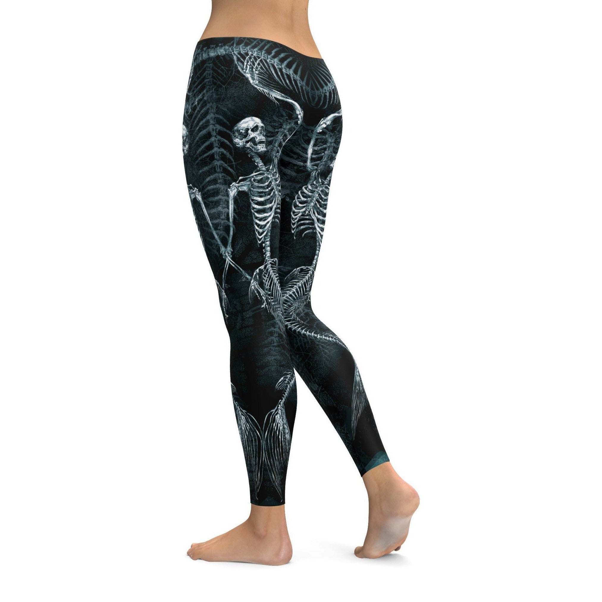 Mermaid Skeleton Leggings | Gearbunch