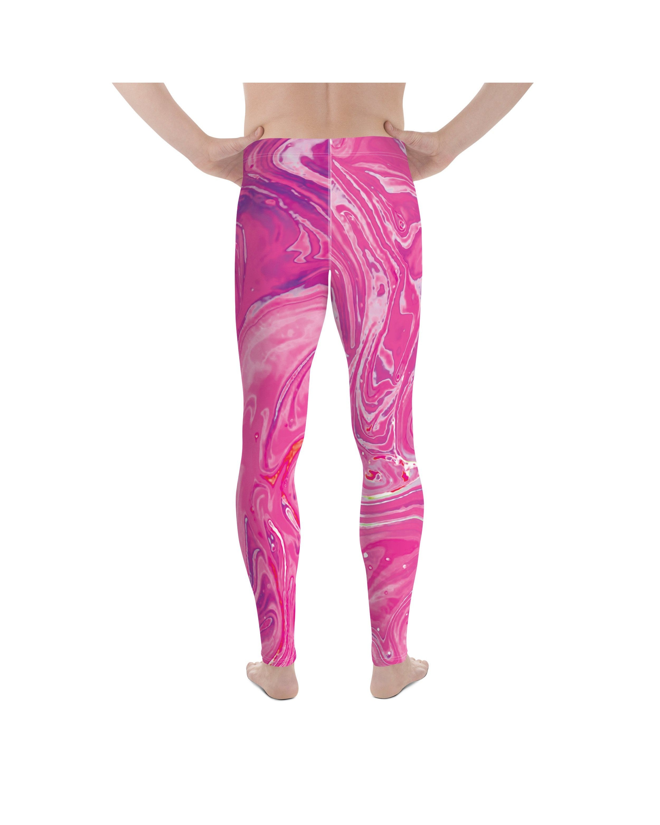 Pink Swirl Meggings Gearbunch Mens Leggings 