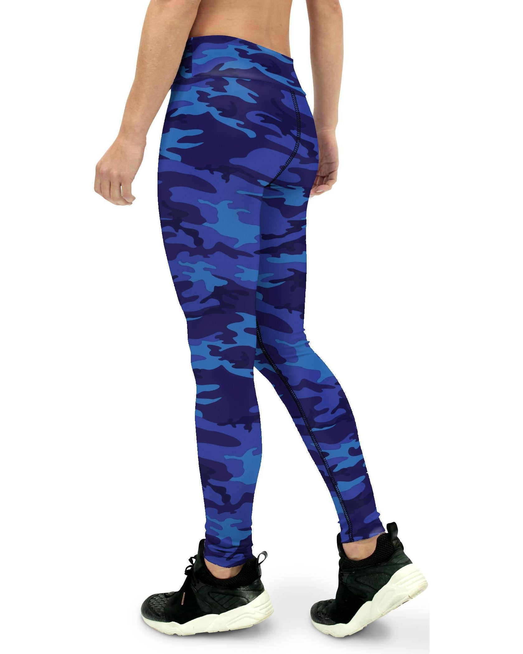 Blue Camo Yoga Pants Gearbunch