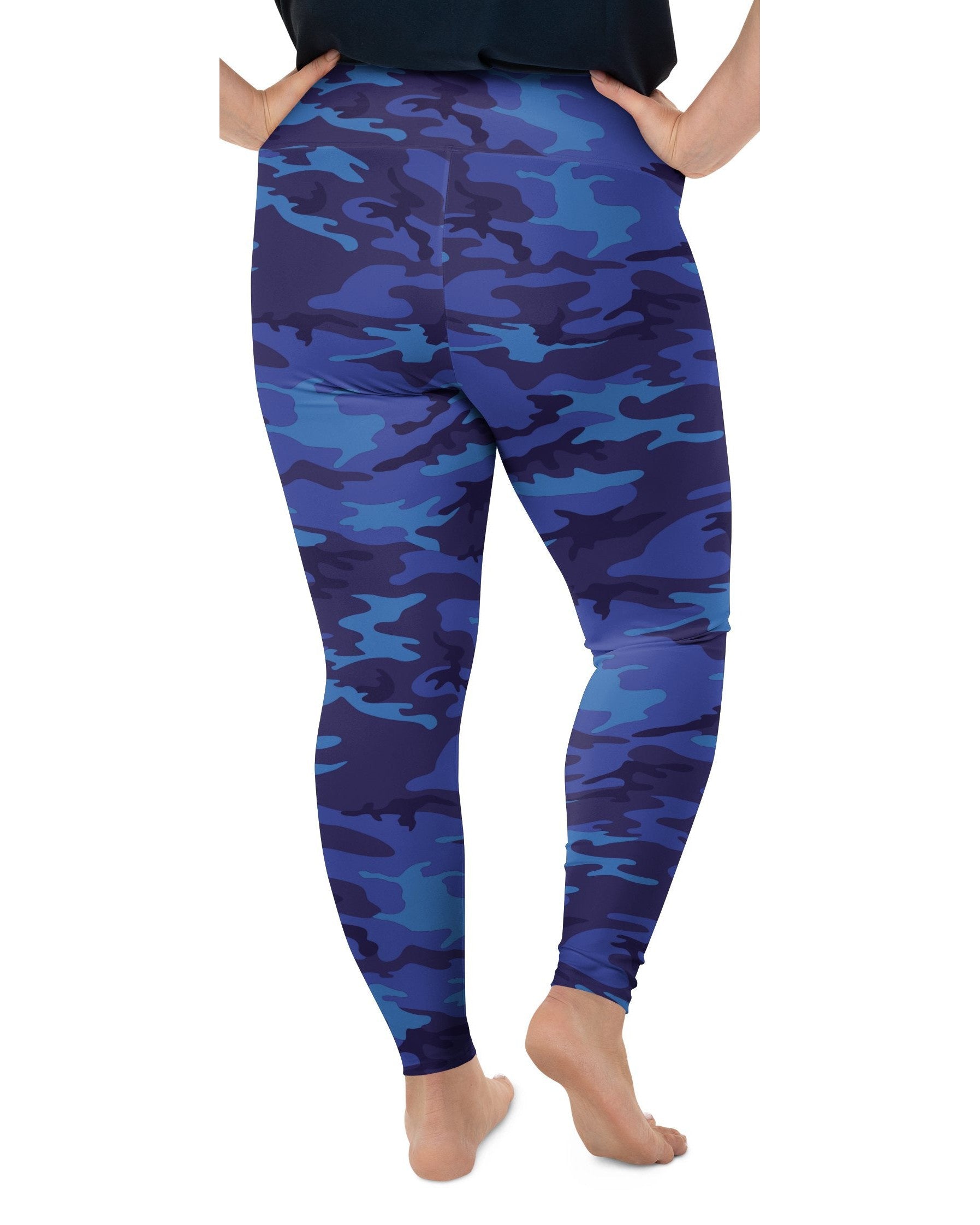 Blue Camo Plus Size Leggings Gearbunch