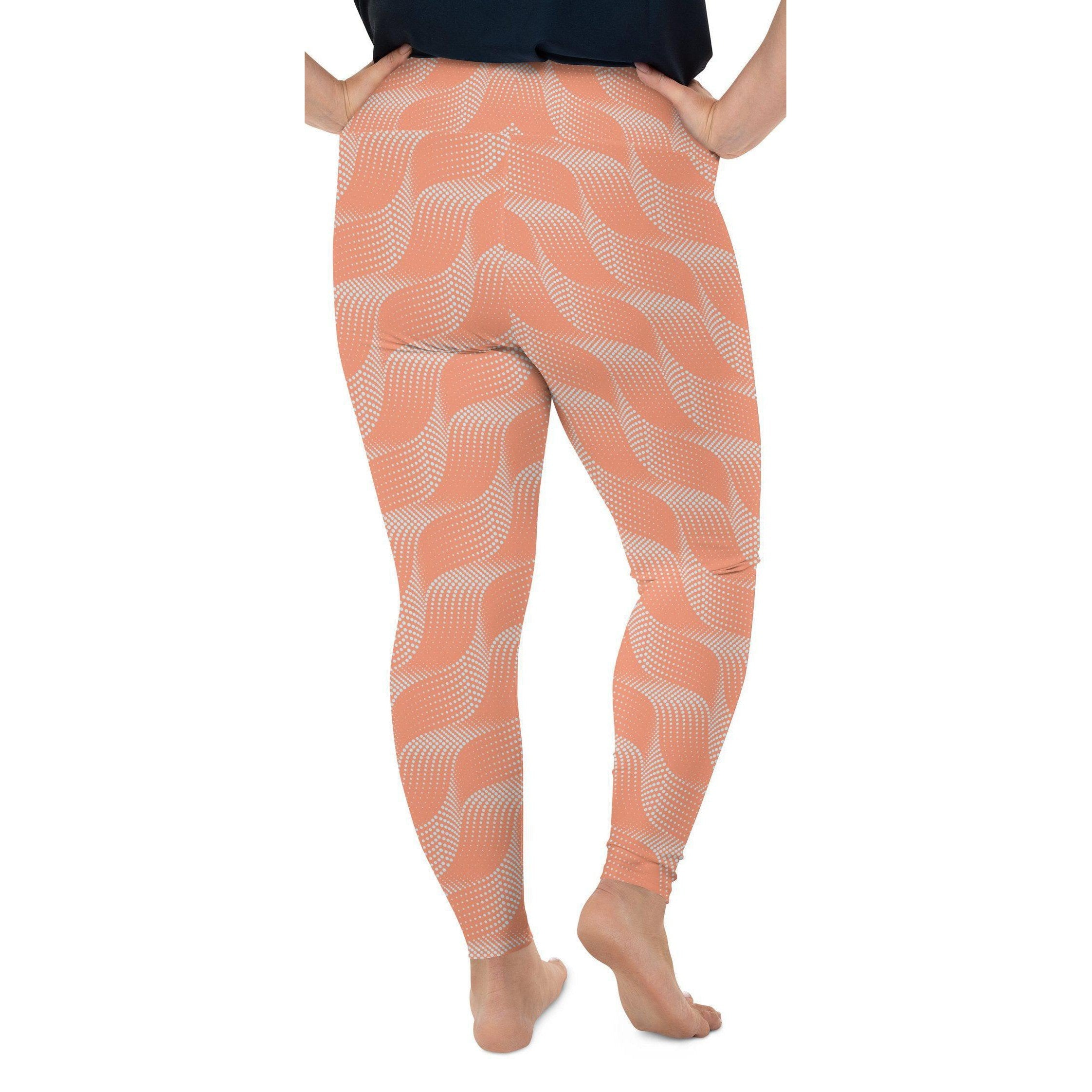 Apricot Wave Plus Size Leggings Gearbunch