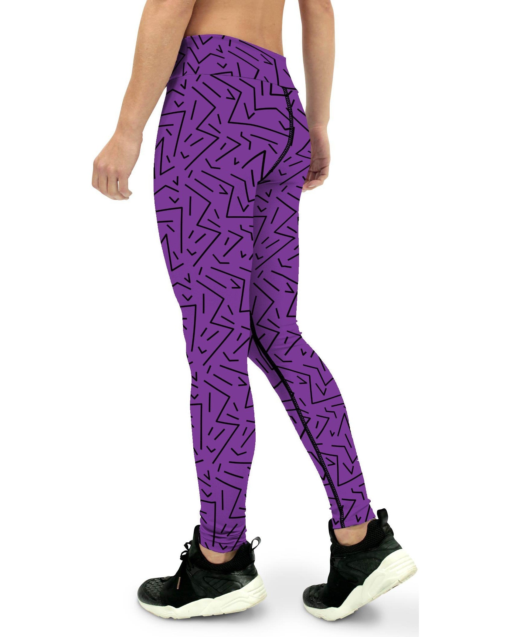 Purple Black Line Yoga Pants Gearbunch