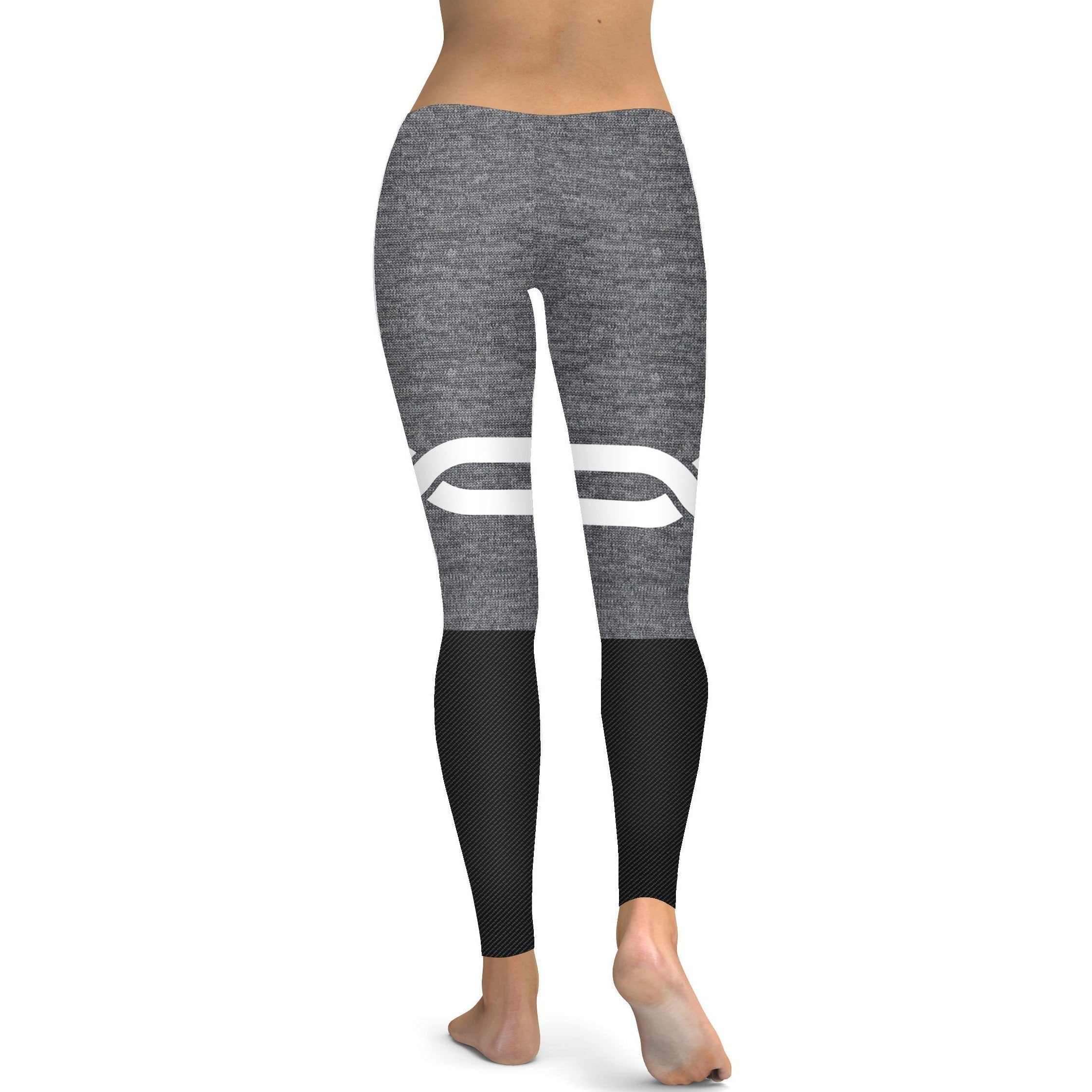 Grey and Black Infinity Leggings - Gearbunch