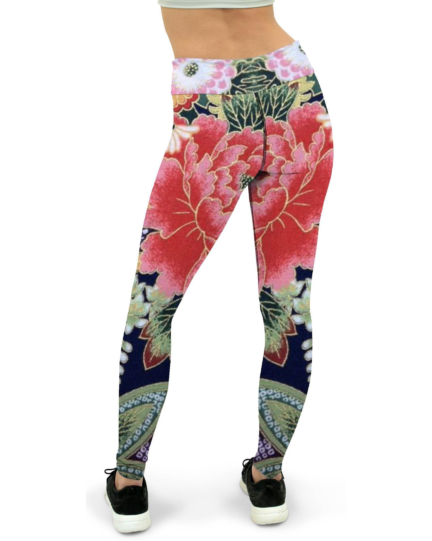 Oriental Floral Yoga Pants | GearBunch